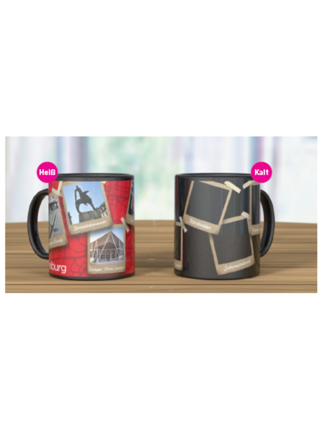 SC Freiburg Becher SC Freiburg Tasse Magic "Stadion Polaroid", Steinzeug