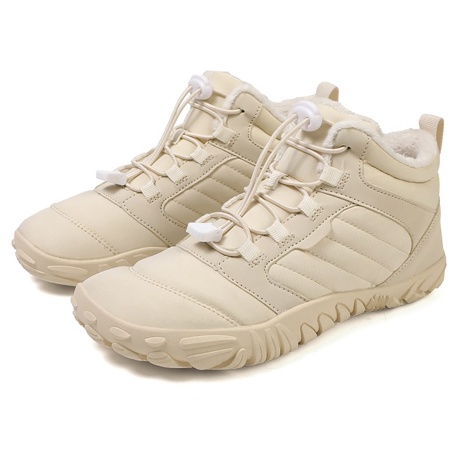 Refttenw Winter Leichte Rutschfeste Winterstiefel Warm Gefüttert Winterschuhe Barfußschuh Vegan, wasserabweisend