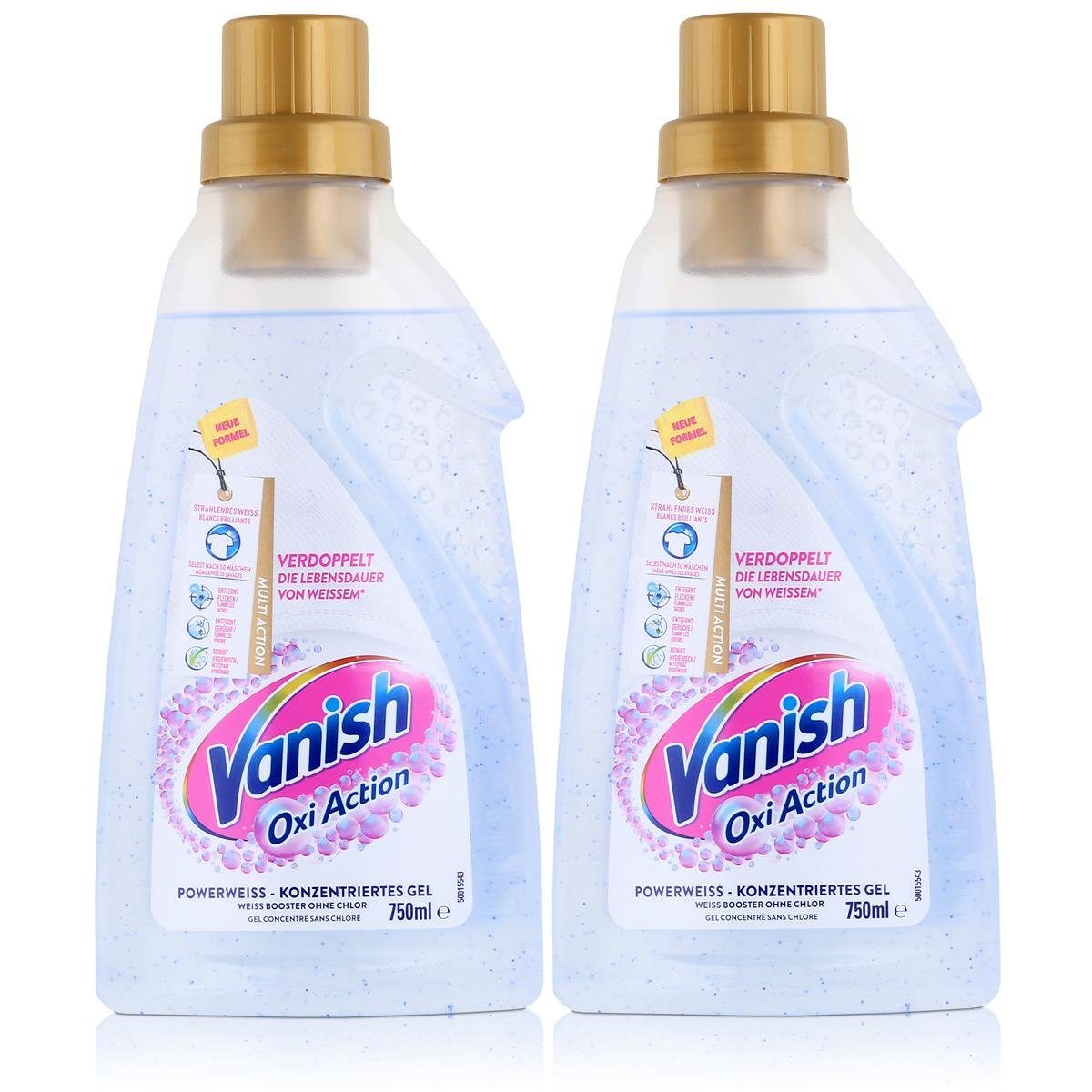 VANISH Vanish Oxi Gel (Spezialwaschmittel Powerweiss Action 750ml Konzentriertes Booster Wäsche