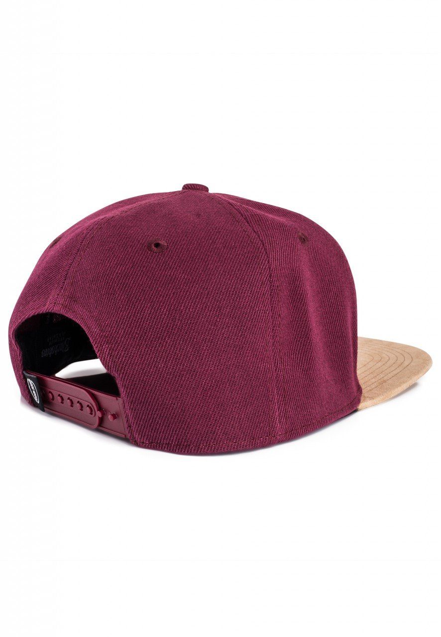 Blackskies Snapback Cap Port Said Snapback Cap - Maroon-Suede