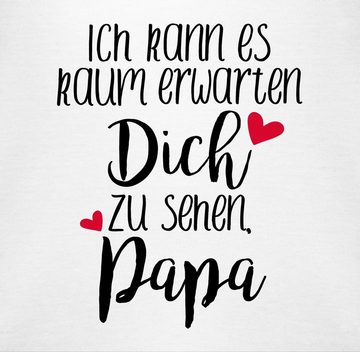 Shirtracer Shirtbody Ich kann es kaum erwarten dich zu sehen, Papa - schwarz Geschenk Vatertag Baby