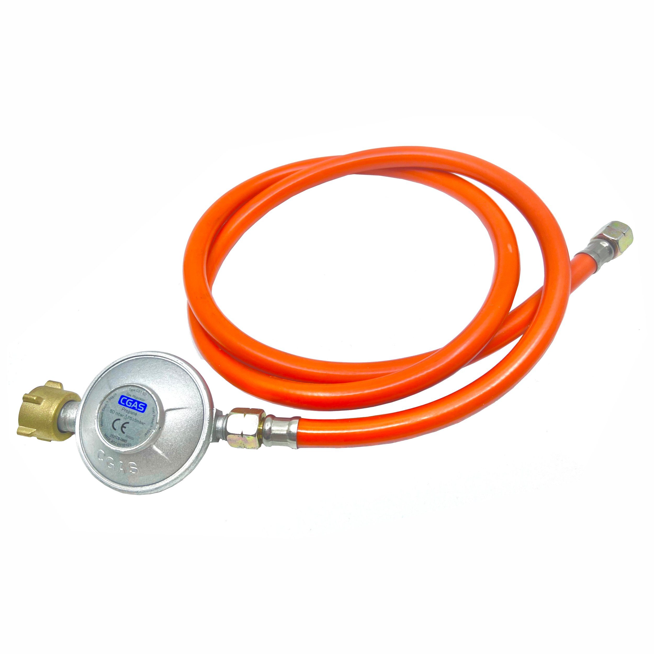 APANA Heizstrahler Druckminderer 50mbar Gasschlauch 140 cm Manometer Druckregler Zubehör, Druckminderer 50mbar Zubehör