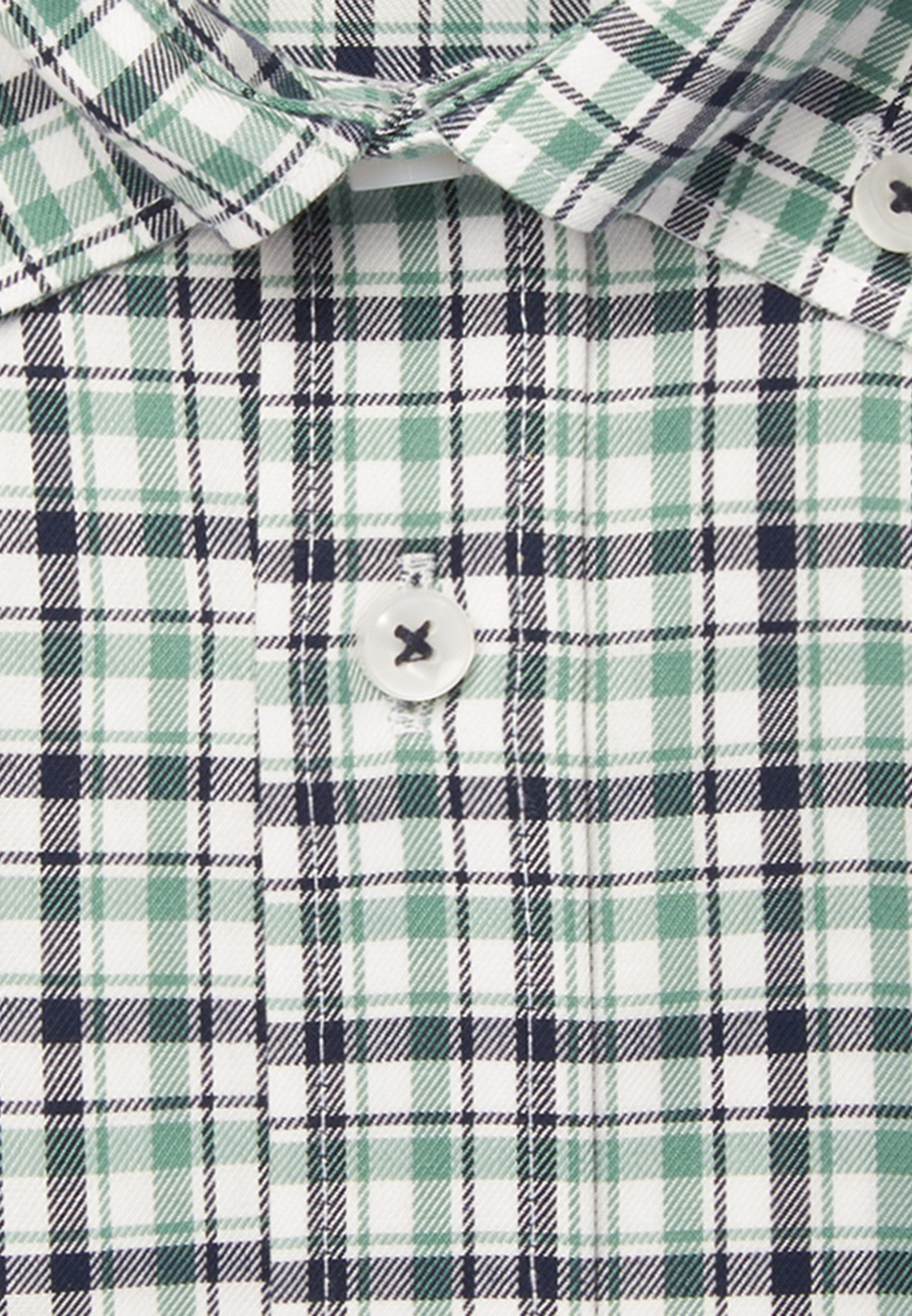 seidensticker Businesshemd Regular Regular 1/1 Button-Down-Kragen Karo