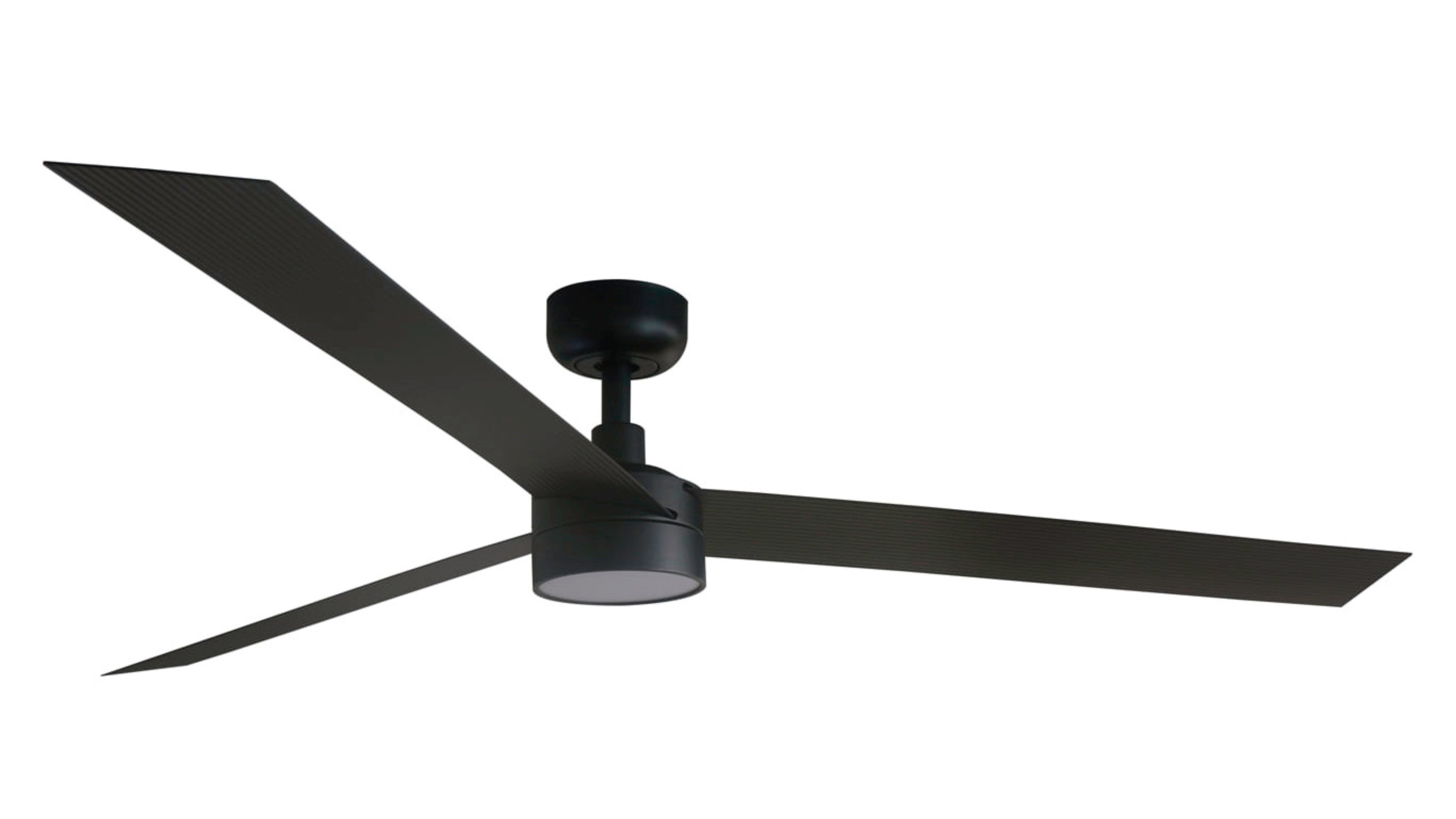 FARO Barcelona Deckenventilator DC Deckenventilator Cruiser XL Schwarz mit LED, dimmbar