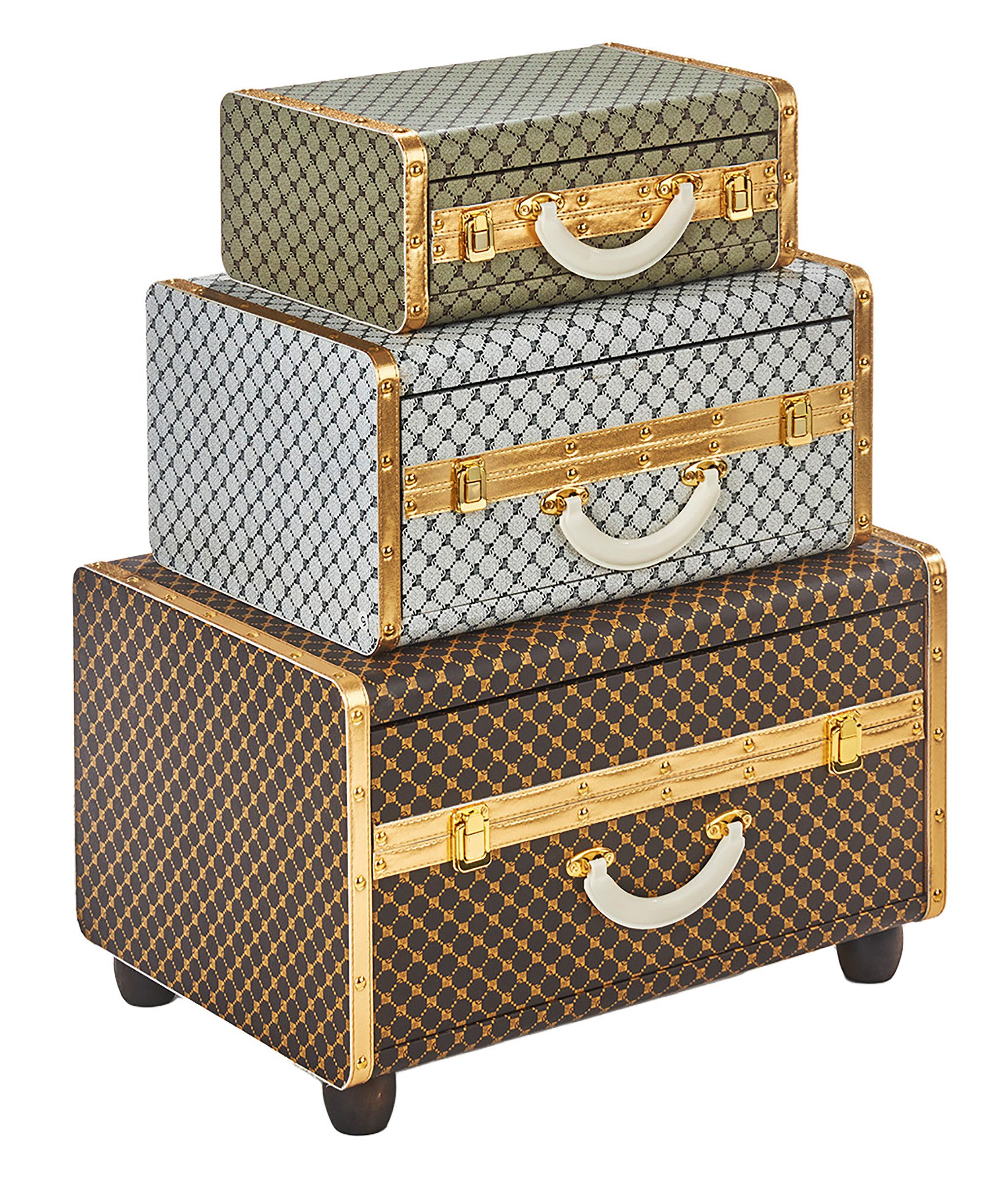 Kobolo Regal Dekokoffer Kommode VELORA mit Aufbewahrungsfach Schubladen Sideboard, Einzelstück 1-tlg., 58x41x75cm