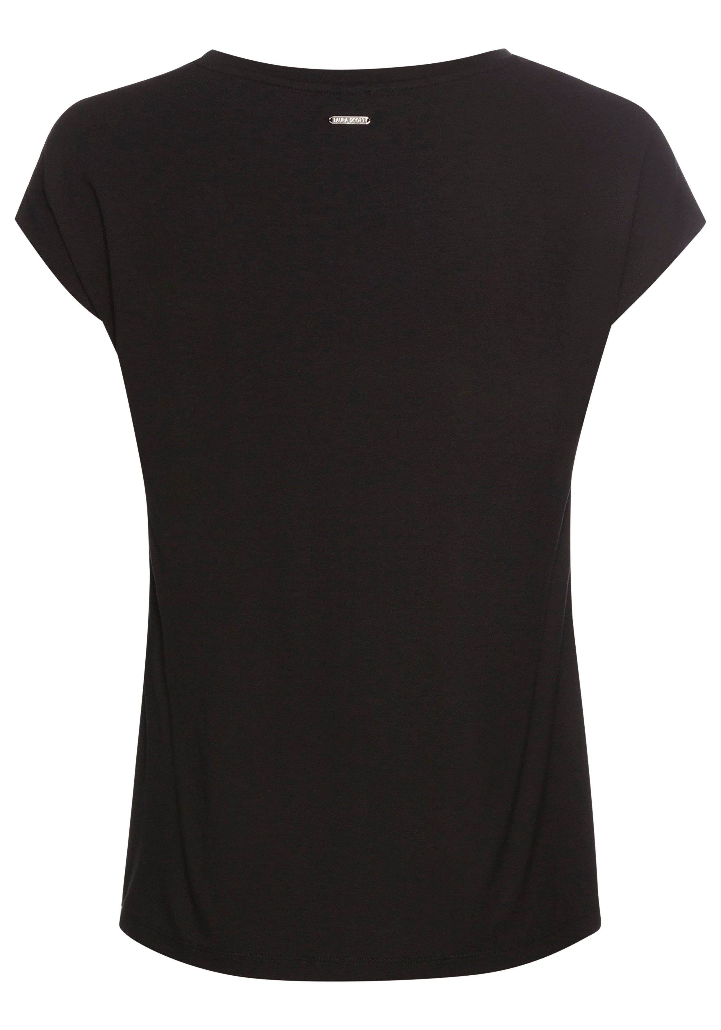 Laura Scott Shirtbluse aus Satin mit dezentem Aufdruck