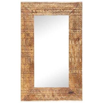 furnicato Wandspiegel Handgeschnitzter Spiegel 80x50x2,5 cm Massivholz Mango