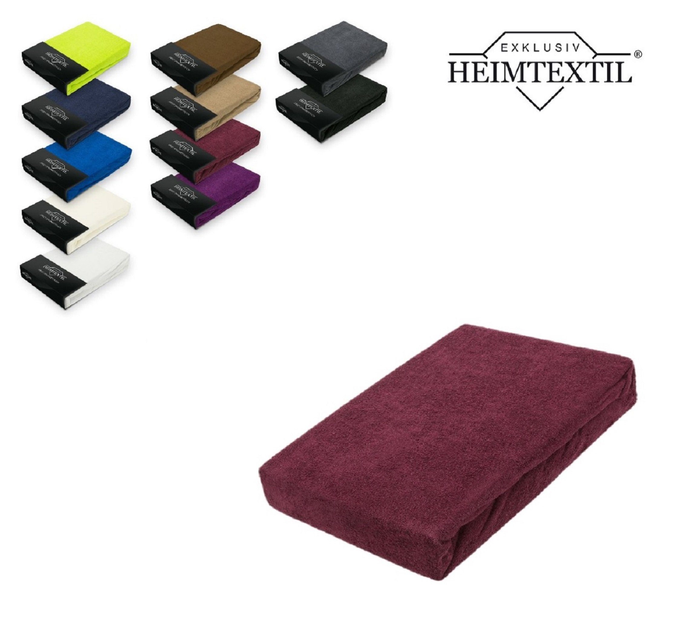 EXKLUSIV HEIMTEXTIL Spannbettlaken Frottee Spannbettlaken Rundumgummizug Marke, Frottee, Gummizug: rundum, (1 Stück), mit Rundumgummizug