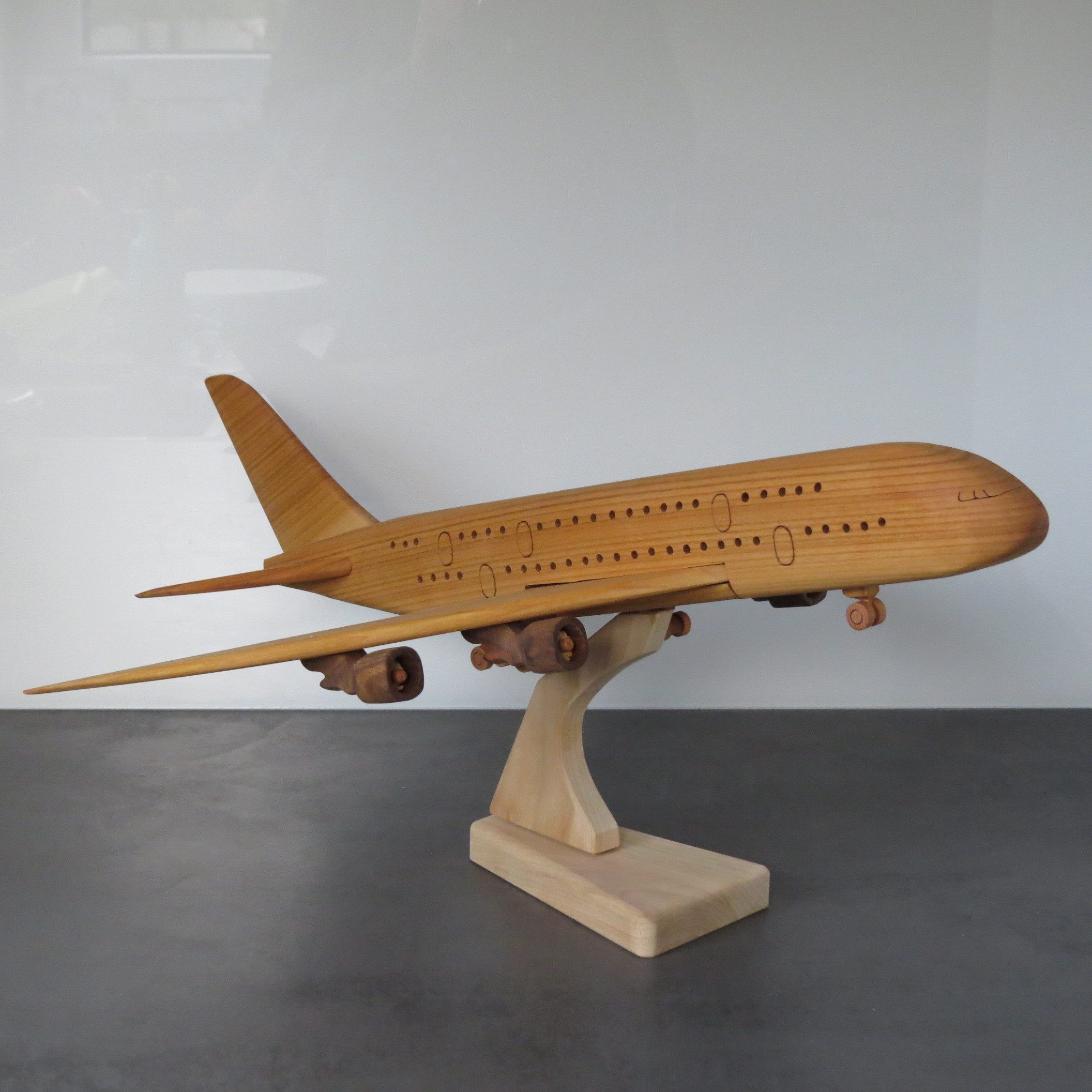 Holzprodukte Modellflugzeug Passagierflugzeug Flugzeug Jumbo Jet Jumbojet Flieger Modellflugzeug