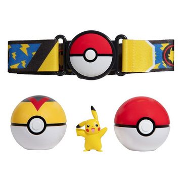 Jazwares Spielwelt Pokémon Clip'n'Go Poké Gürtel Set Pokéball, Levelball & Pikachu