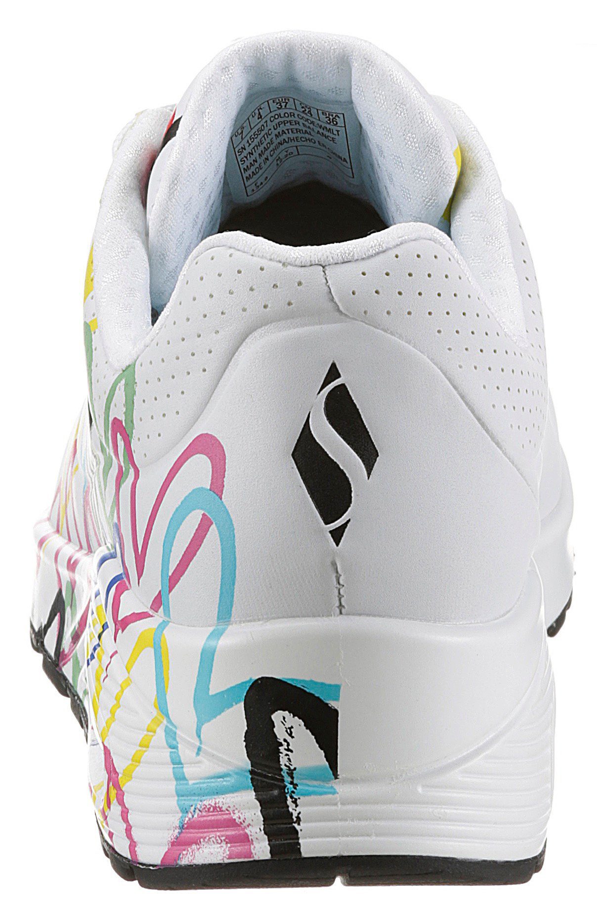 Skechers UNO-SPREAD THE LOVE Wedgesneaker Freizeitschuh, Halbschuh, Schnürschuh mit coolem Graffiti-Print