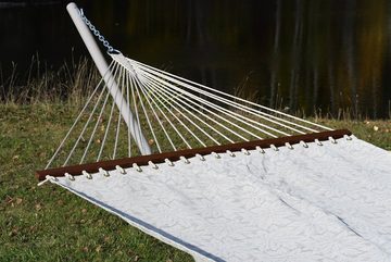 HOPLO Stabhängematte Stabhängematte natur Textilene ideal für den Swimming-Pool Bereich, wetterfest