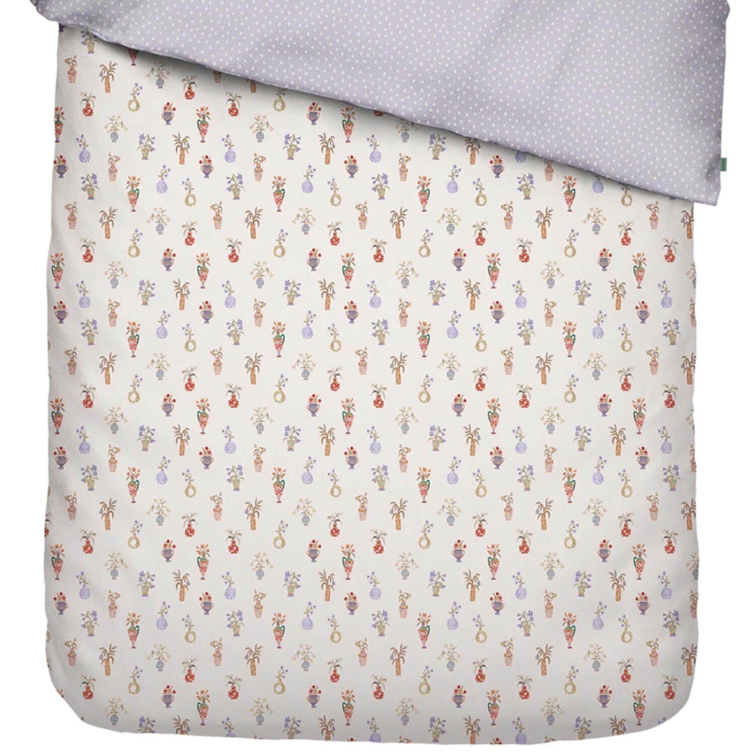 Essenza Bettwäsche Field of Vases Multi, Baumwolle, 2 teilig, Blumenvasen, Antik, Kelchvasen, Tulpen