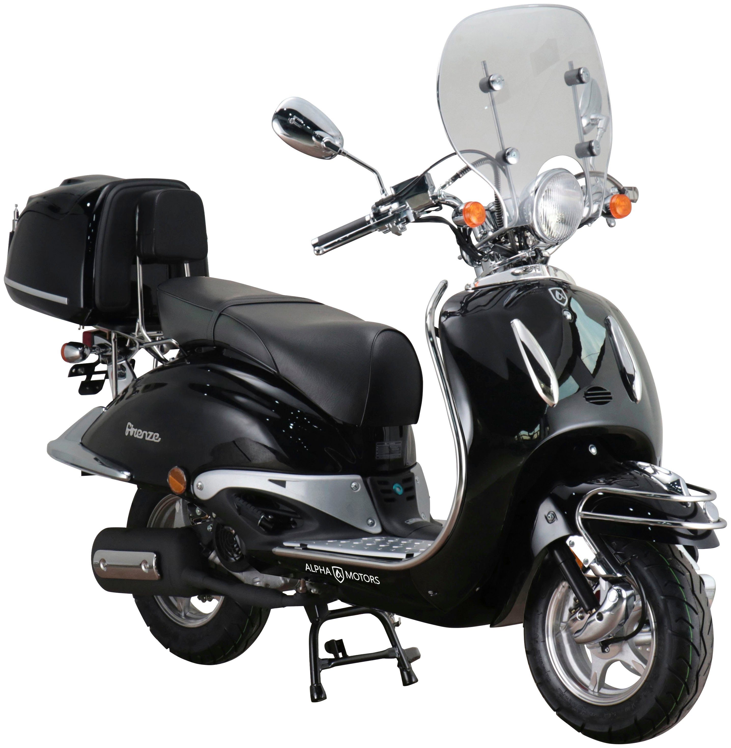 Alpha Motors 5 Motorroller Euro ccm, 50 45 km/h, schwarz schwarz | Firenze Limited