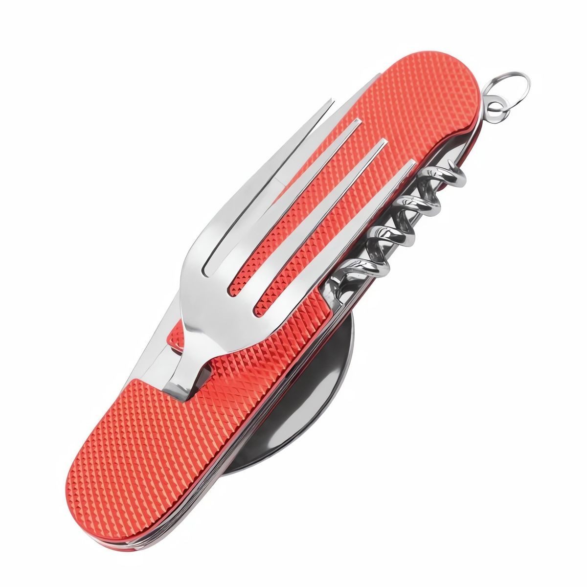König Design Besteck-Set 6 in 1 Camping Besteck Set Klappbar, 1 Personen, Reisebesteck Outdoor Bundeswehr Feldbesteck