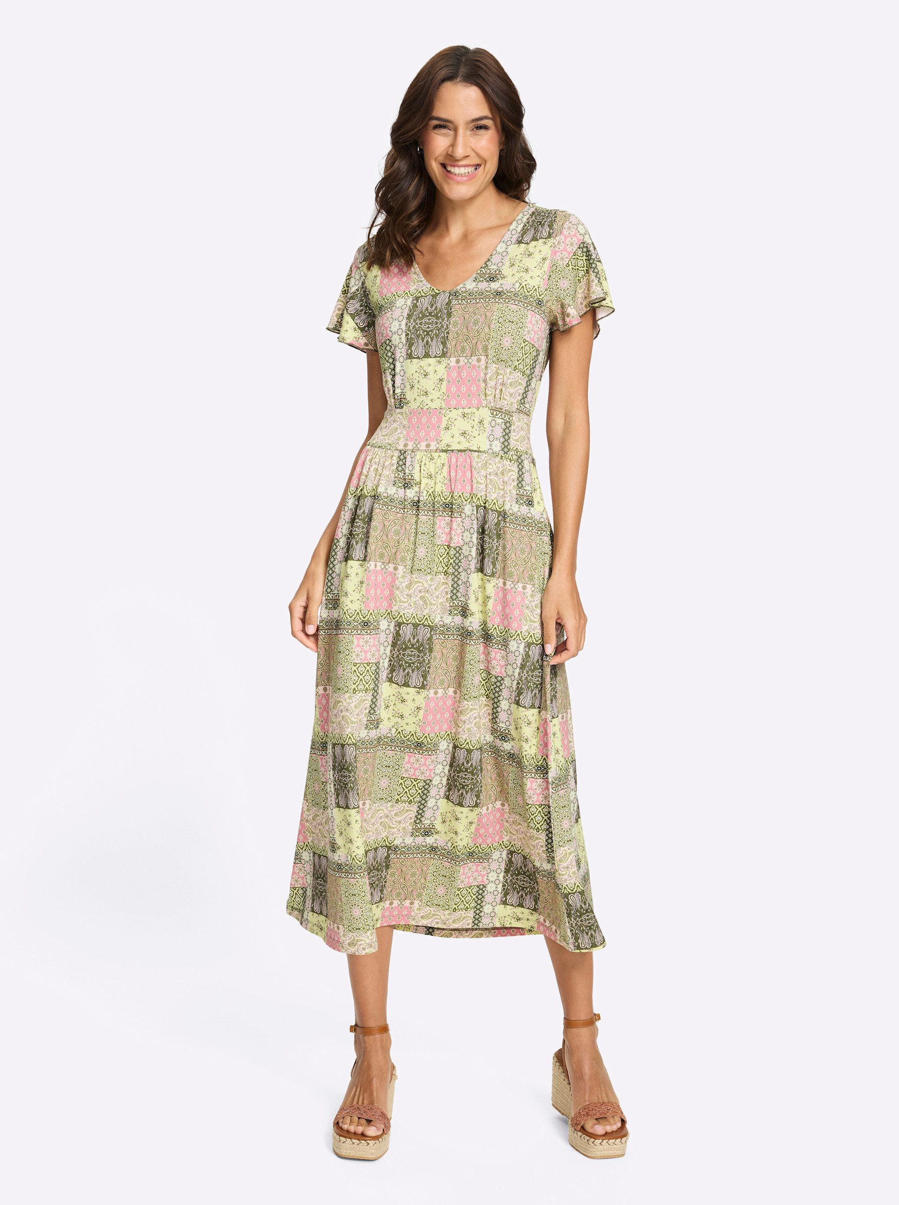 Jerseykleid Jersey-Kleid Kurzarm