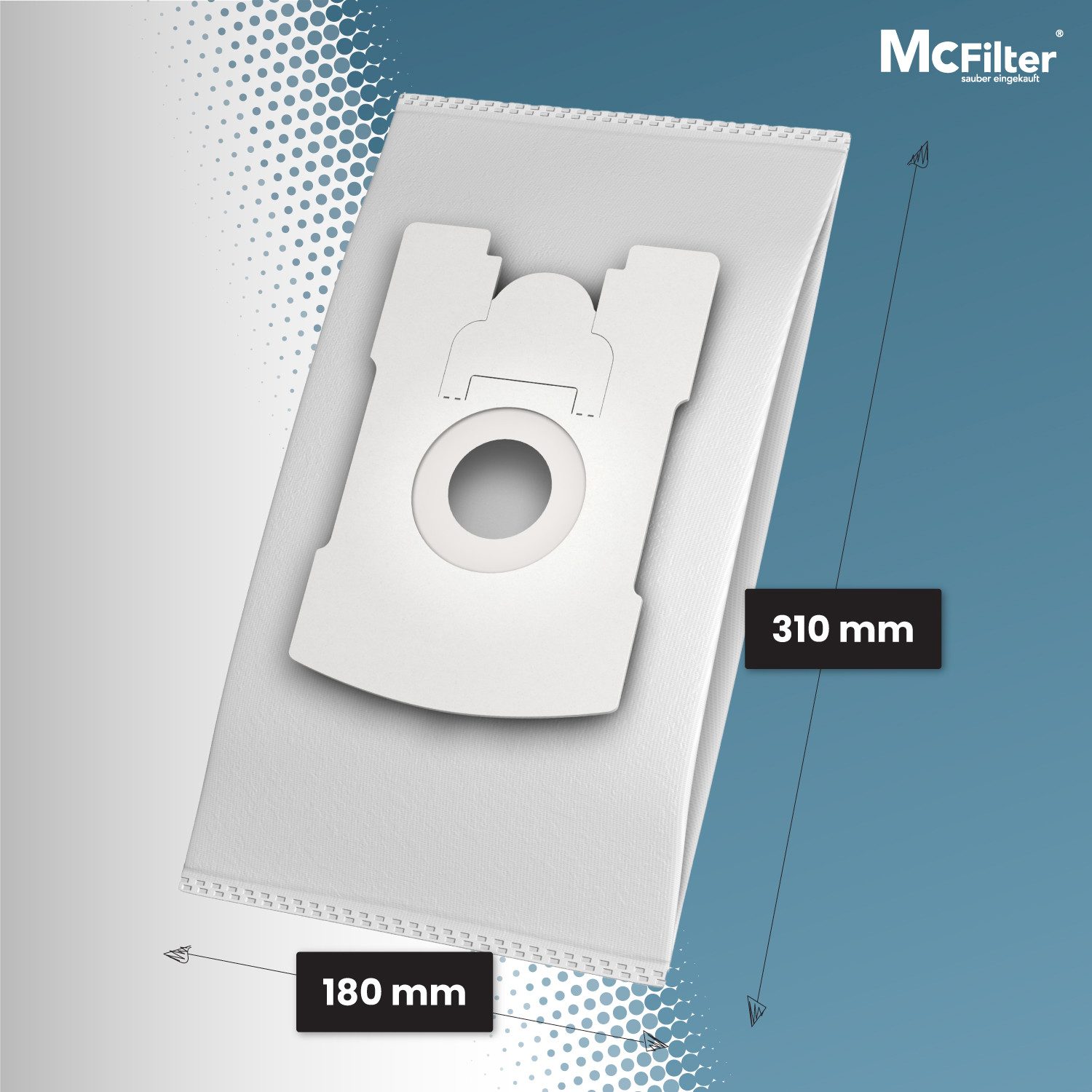 McFilter Staubsaugerbeutel 5 Stück oder 10 Stück, passend für Vorwerk Tiger VT260, Kobold VT265, VT270, VT300, 5 St., Alternative zu FP260