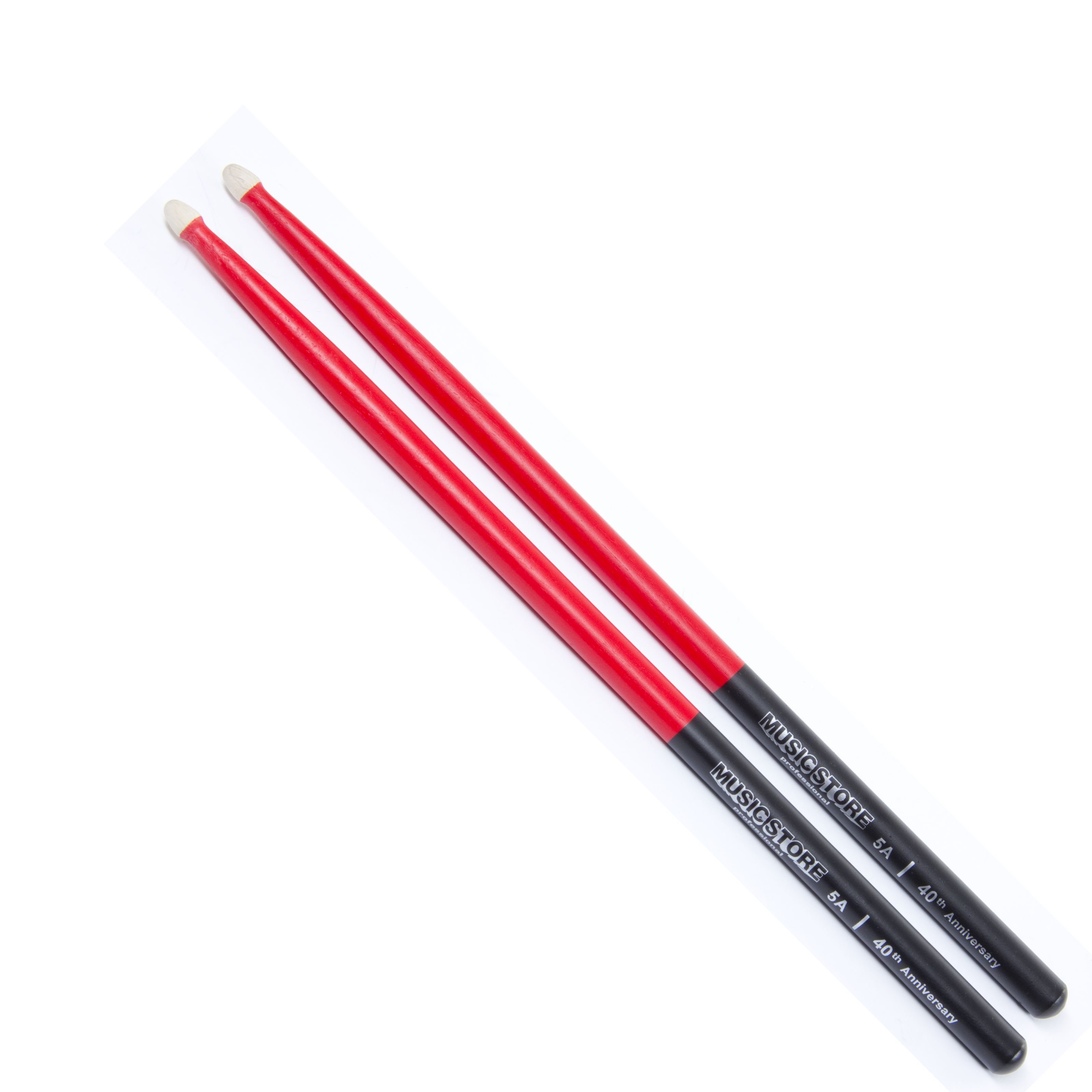 MUSIC STORE Drumsticks (Hornbeam 5A Drumsticks Robust Balanced Sticks Drums Cymbals Black Red Finish 40.4cm Length 1.4cm Diameter, Sticks, Beater und Mallets, Drumsticks Holztip), Drumsticks, Balanced Drumsticks, Hornbeam Drumsticks
