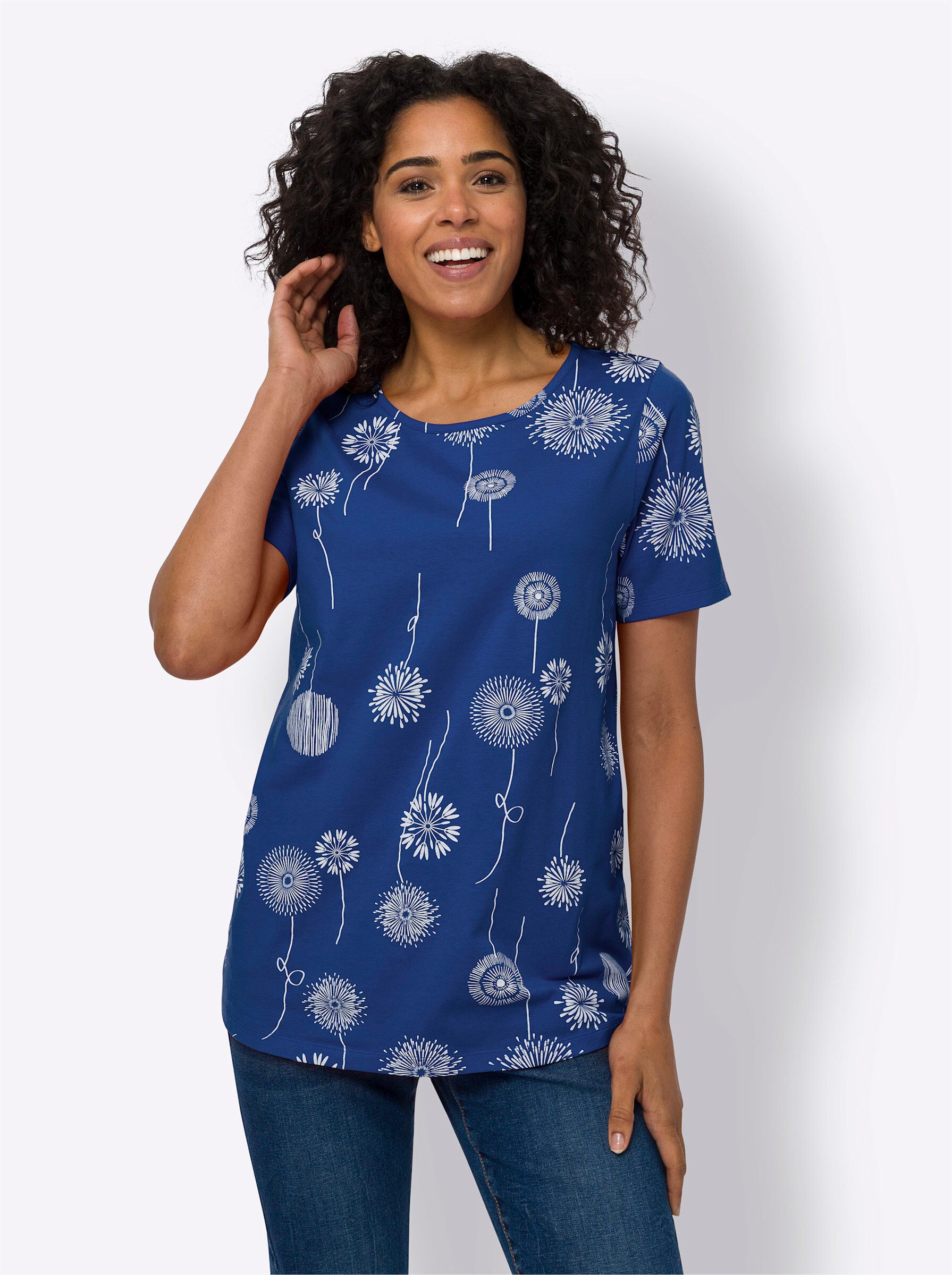 Sieh an! T-Shirt Longshirt Kurzarm günstig online kaufen