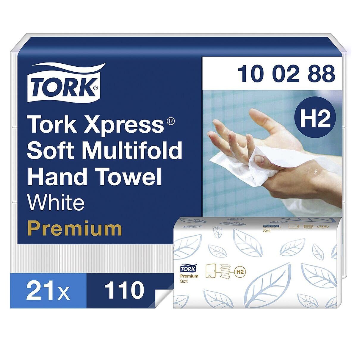 TORK Papierhandtuch Premium, 2-lagig, TAD-Hybrid mit I-Falzung, 21x34 cm, 2310 Blatt