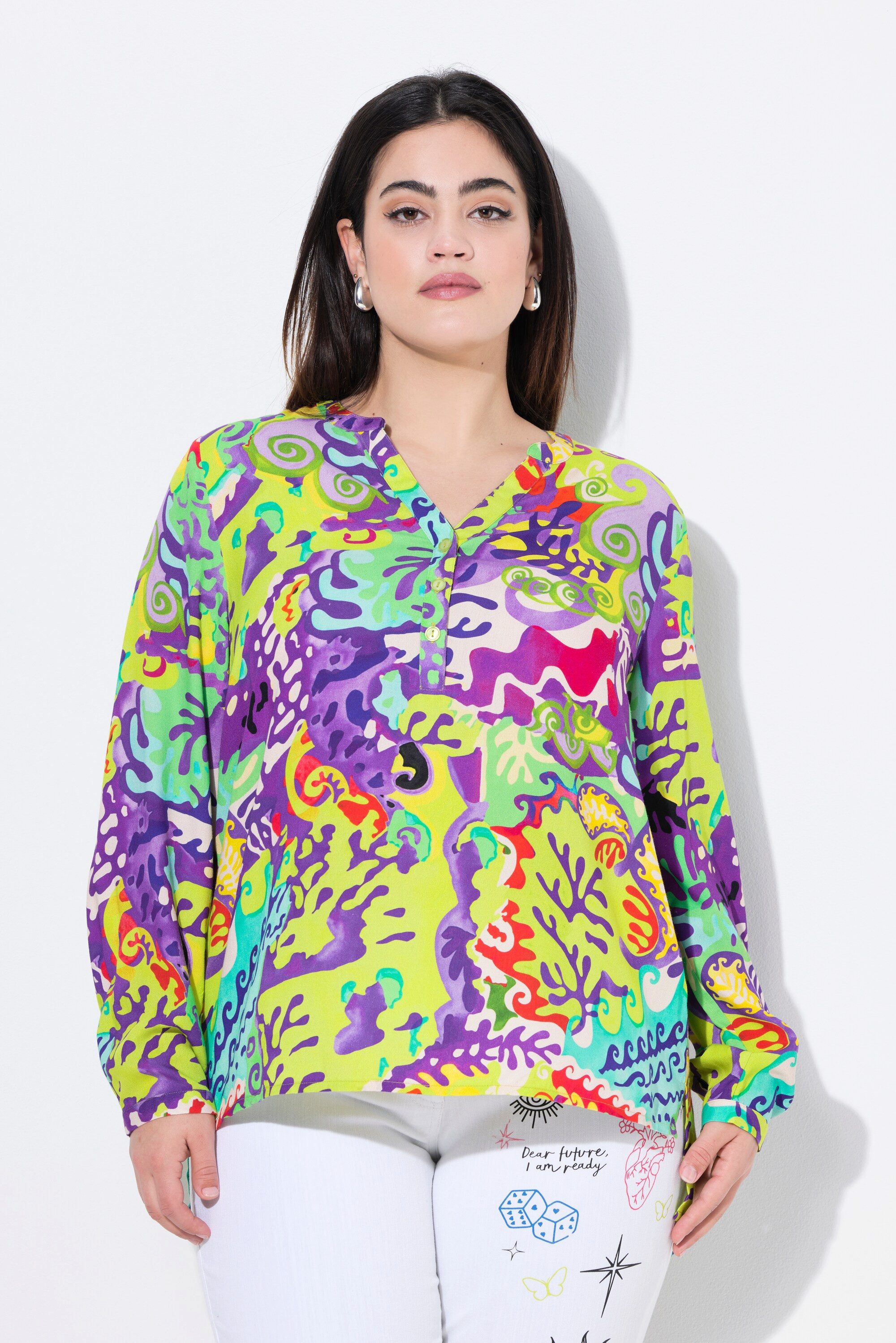 Angel of Style Satinbluse Bluse A-Linie günstig online kaufen