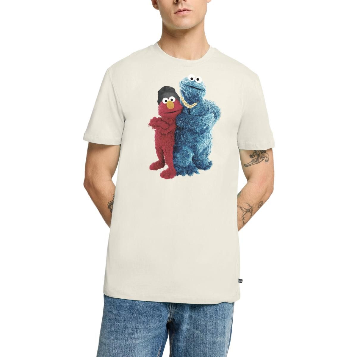 Spreadshirt T-Shirt Sesamstraße Gangster Krümelmonster & Elmo Männer Premium T-Shirt (1-tlg)