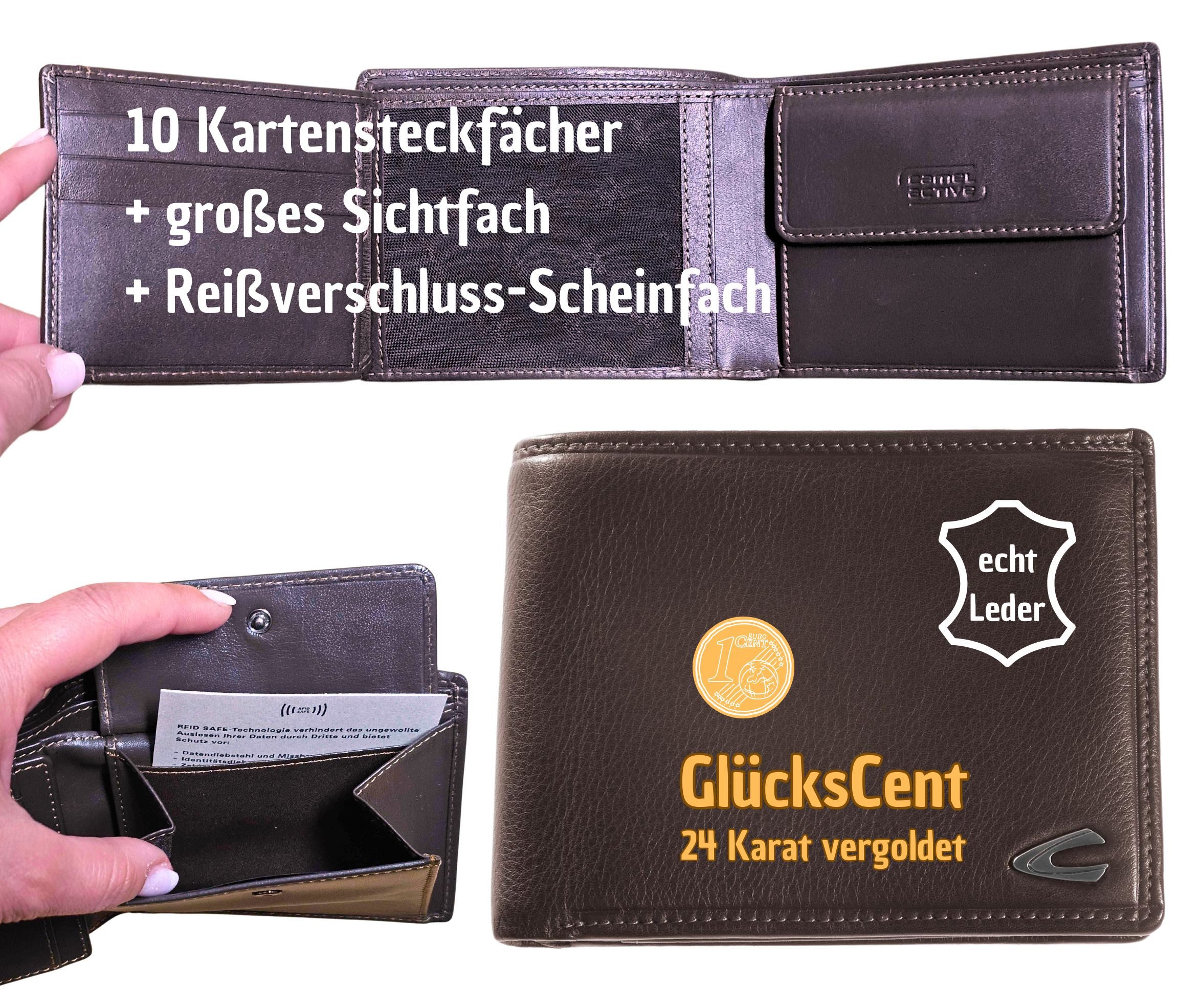 Geldbörse Scheintasche Geldbörse Herrenbörse querformat, Leder