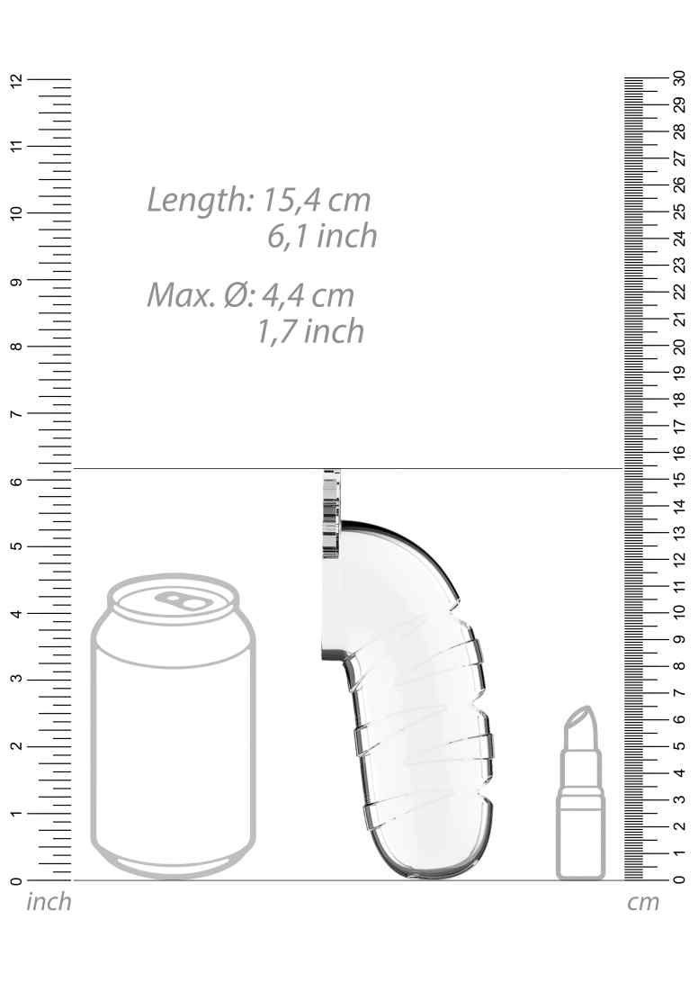 - mit Transparent, - Cage Peniskäfig Durchmesser 5.5" - ManCage - Urethal 17 Cock anpassbarer Model Chastity