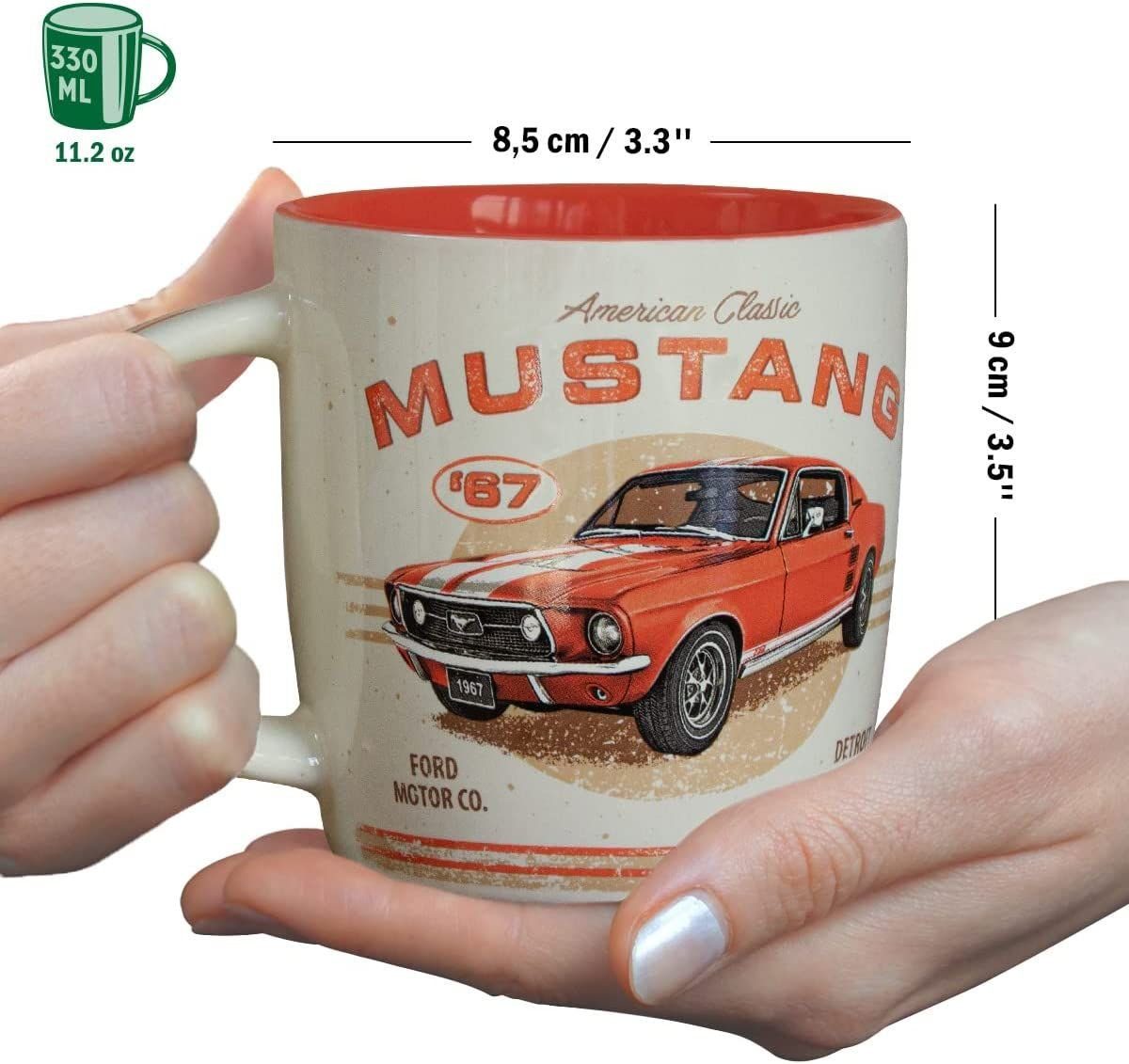Tasse Mustang Red Nostalgic-Art GT 1967 - Ford - Kaffeetasse