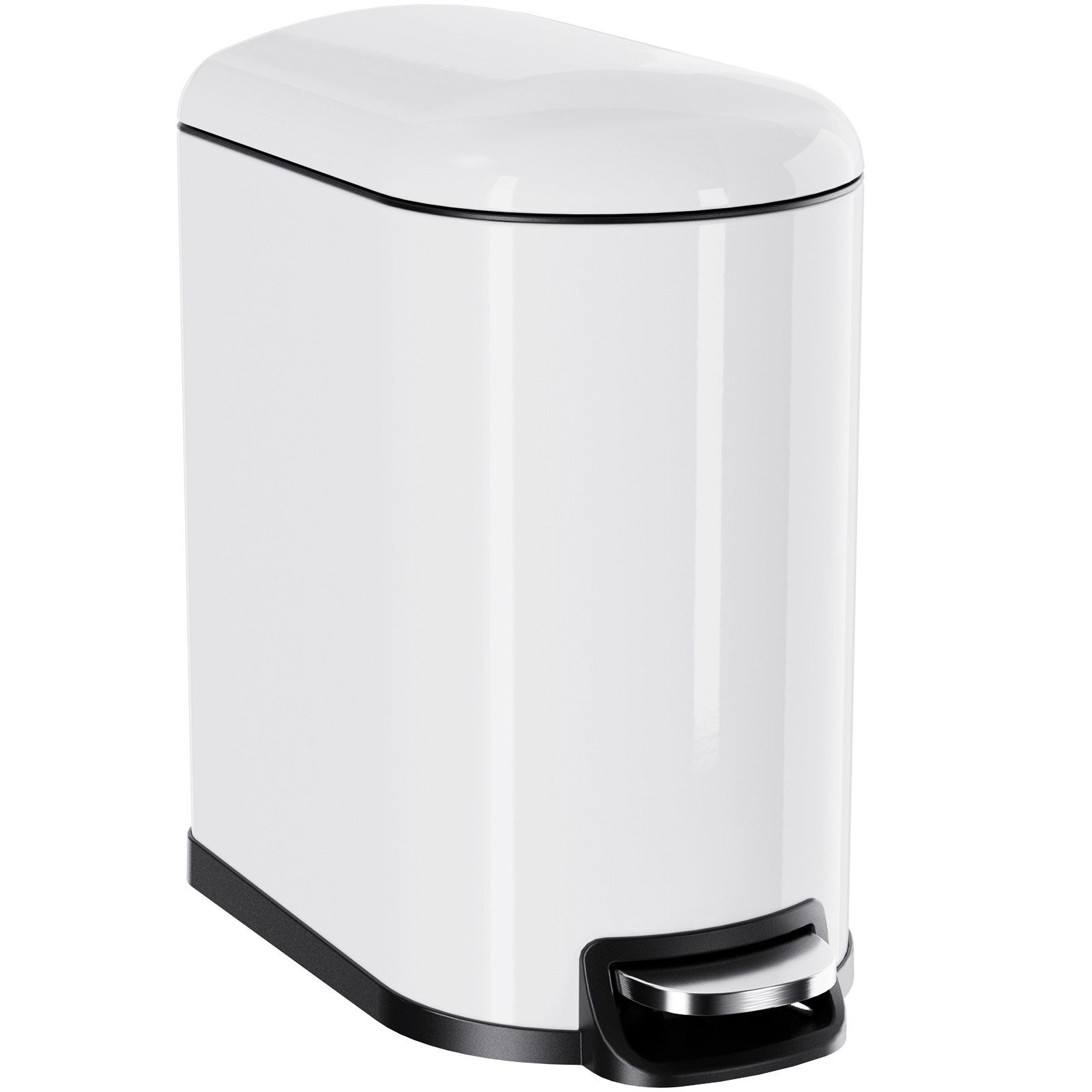 TLGREEN Mülleimer 20L Treteimer aus Edelstahl mit Soft-Close-Deckel, herausnehmbarem Inneneimer und Fußpedal, für Küche, Bad und Büro