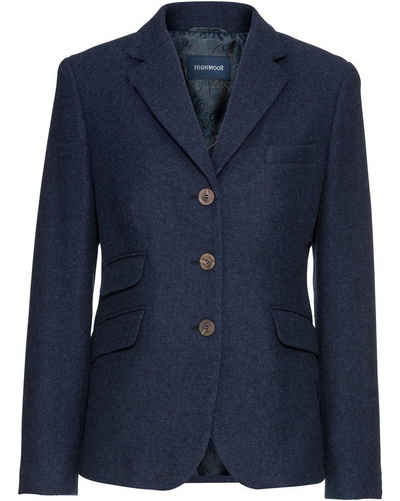 Highmoor Jackenblazer Tweedblazer mit Lodenkontrast