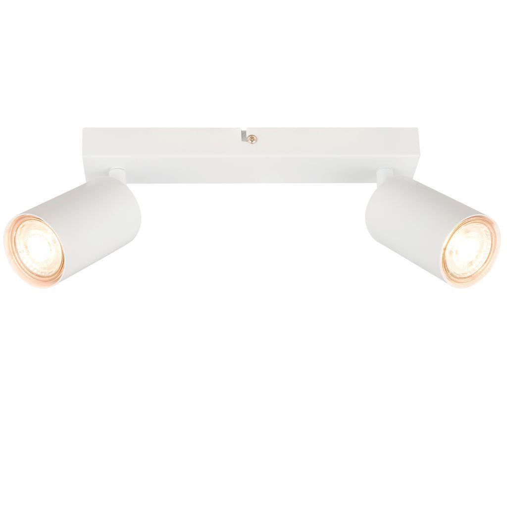 B.K.Licht LED Deckenleuchte BKL1630, LED wechselbar, 2700K - Extra-Warmweiß, Deckenleuchte 25,5 cm Weiß je 2W, je 450lm GU10 Wohnzimmer Flur