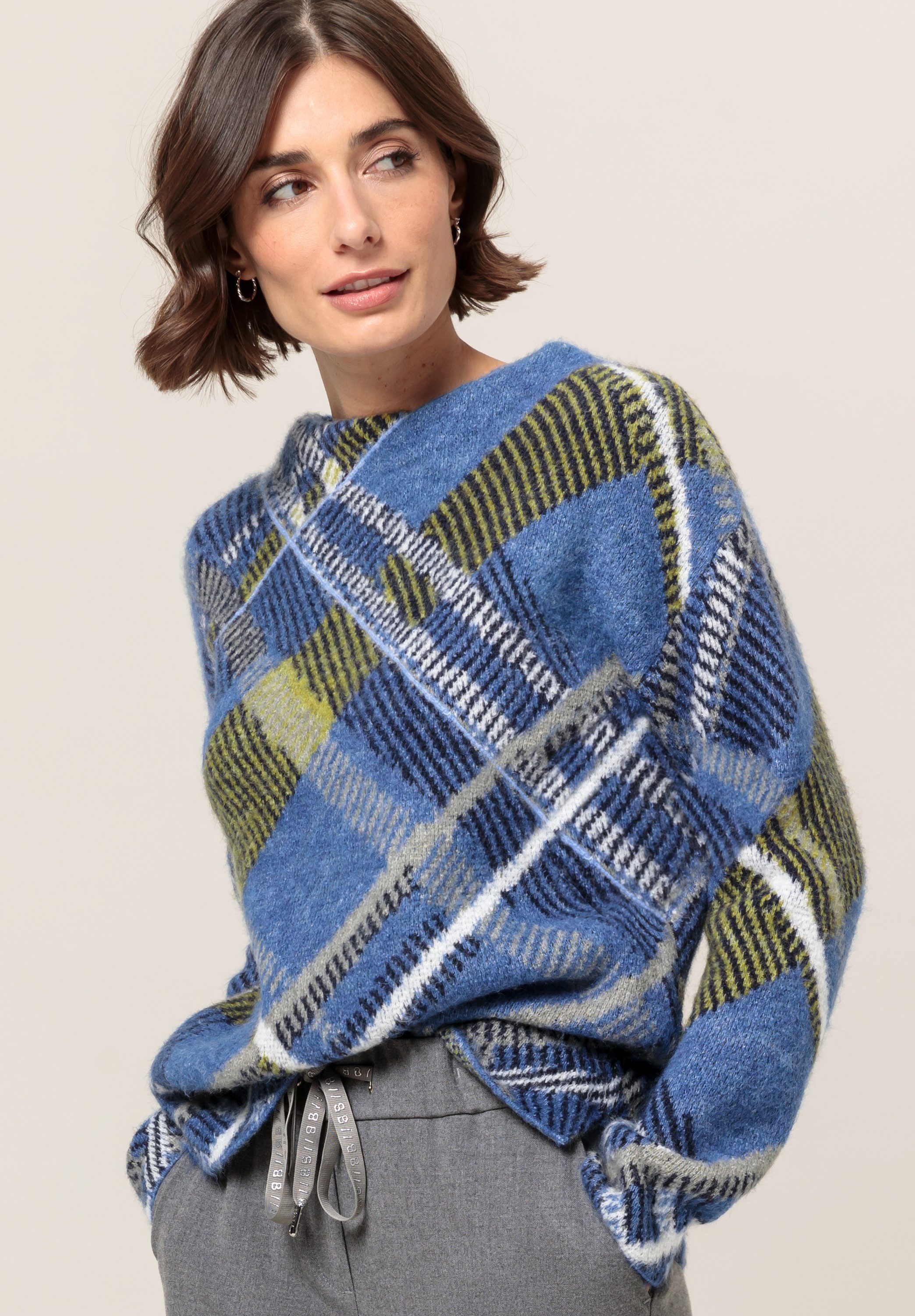 bianca Strickpullover URANUS mit trendy Karo-Dessin günstig online kaufen