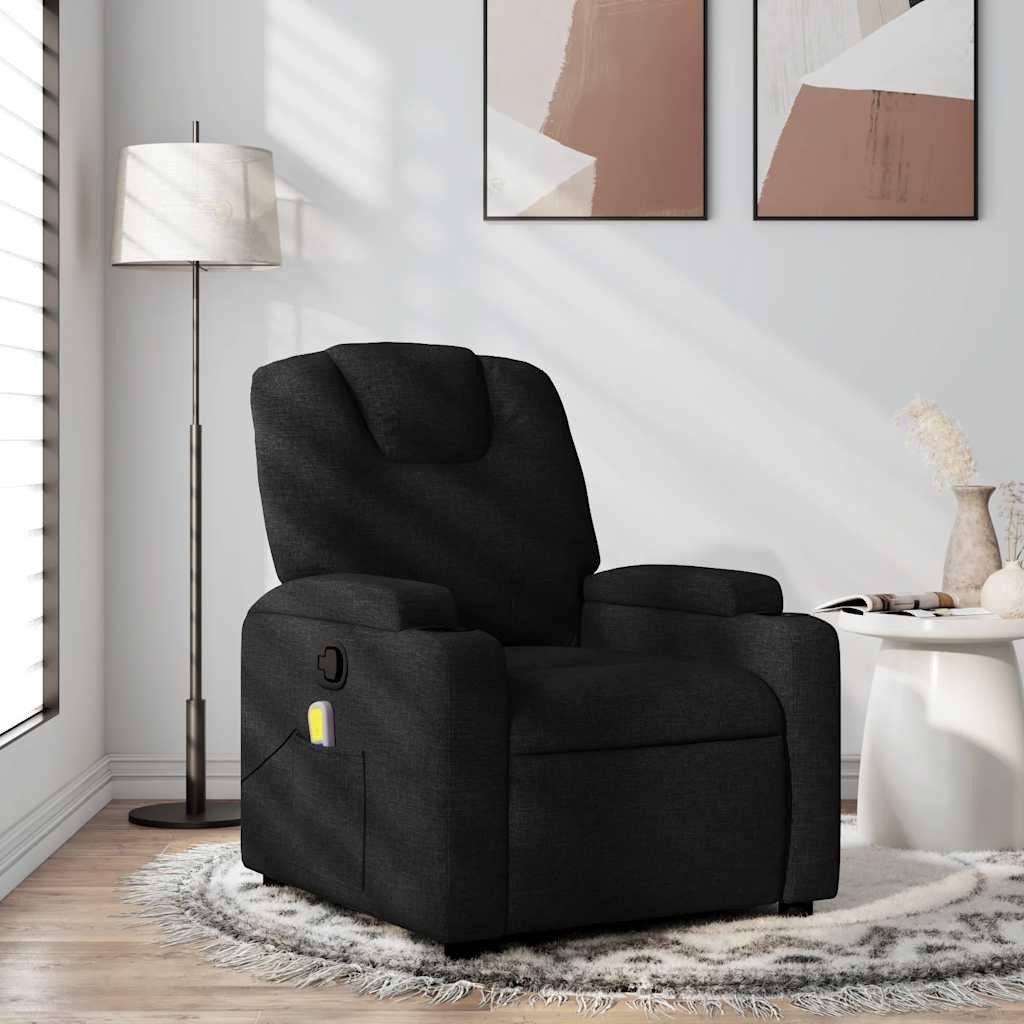 vidaXL Sessel Massagesessel Schwarz Stoff (1-St)