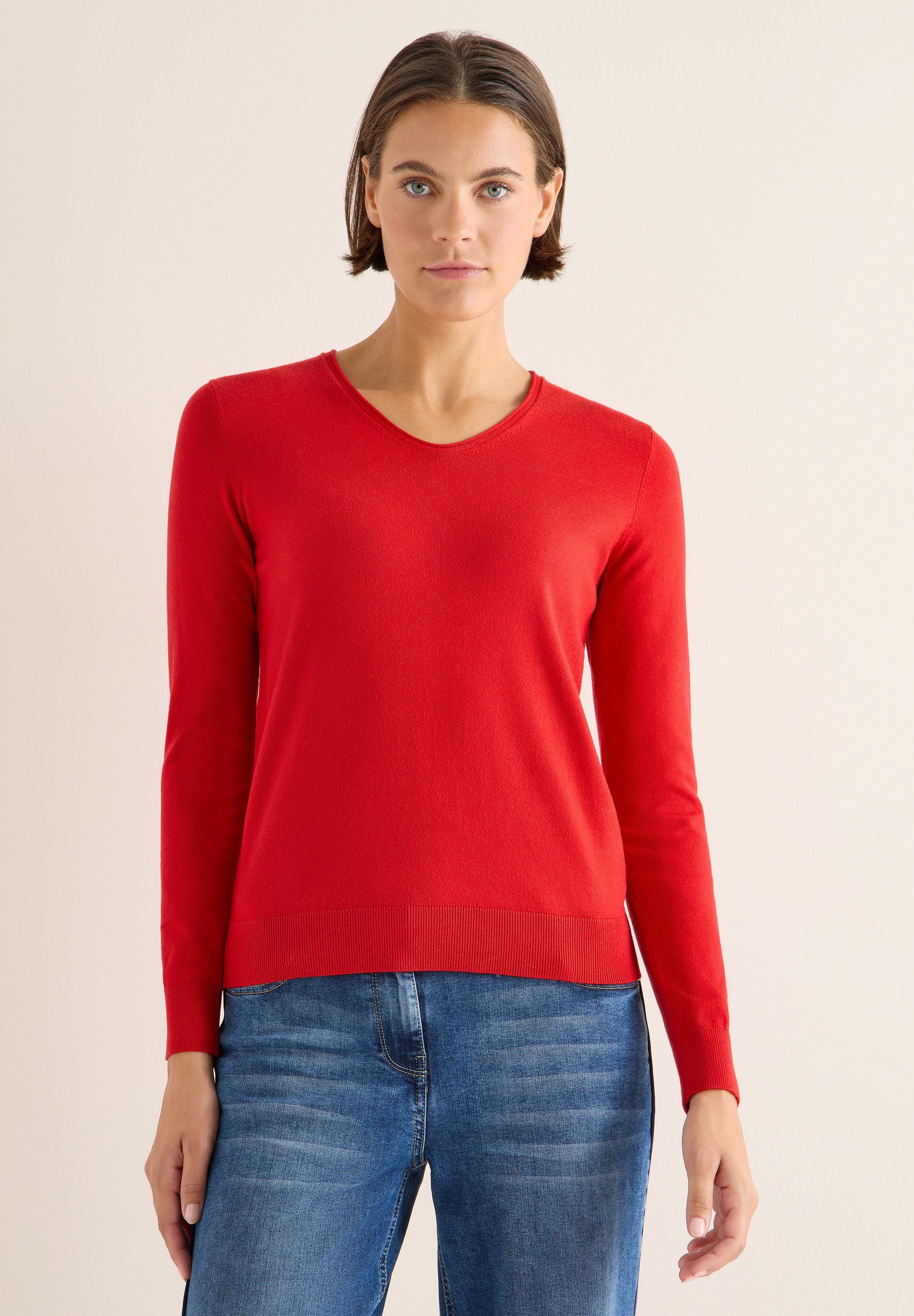 CECIL Strickpullover mit Materialmix günstig online kaufen