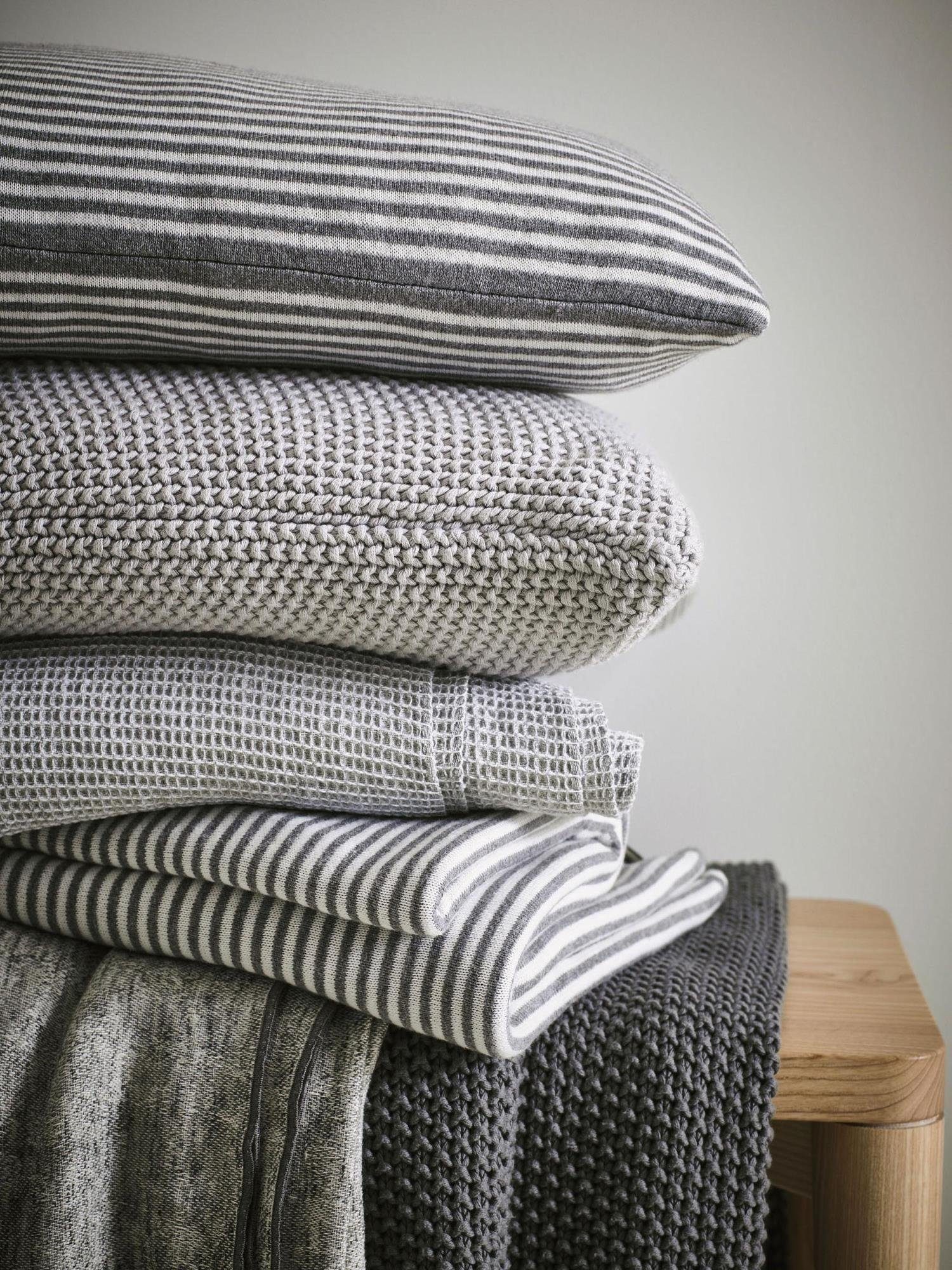 gestrickter nachhaltiger aus knit, Silver Baumwolle Home O'Polo Nordic Dekokissen Marc
