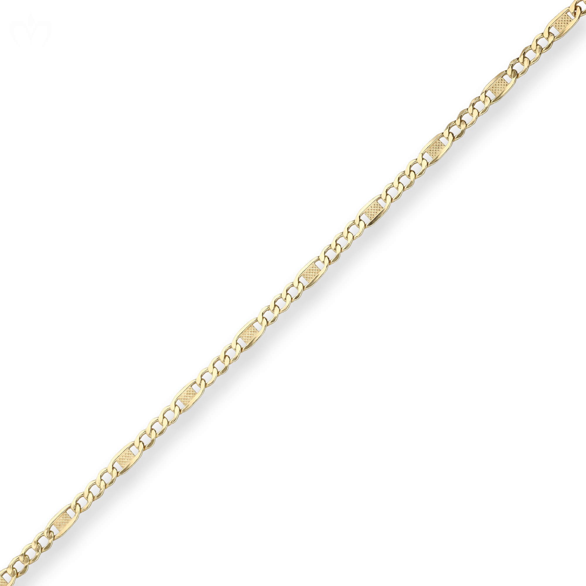 Schmuck Krone Goldarmband 3,8mm Armband Fantasiekette aus 375 Gelbgold 21cm günstig online kaufen
