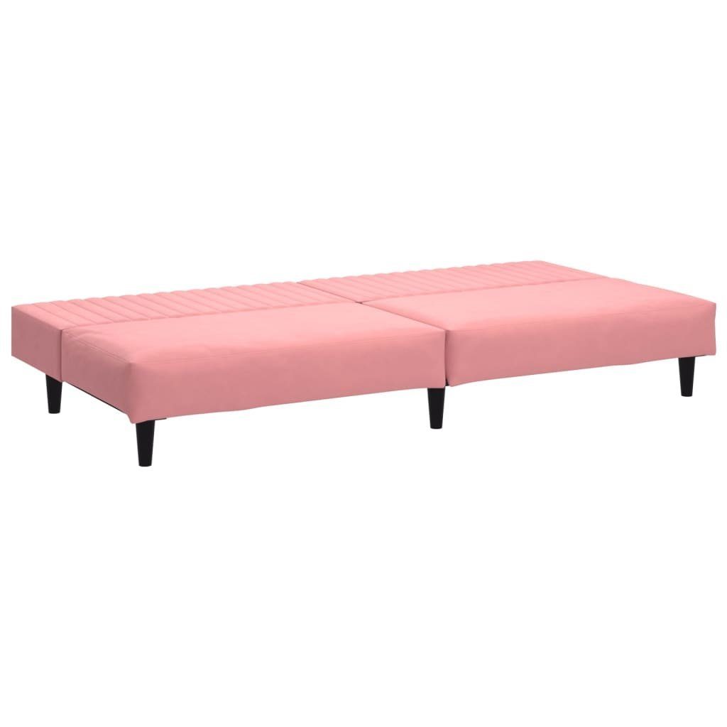 Schlafsofa furnicato 2-Sitzer Rosa Samt