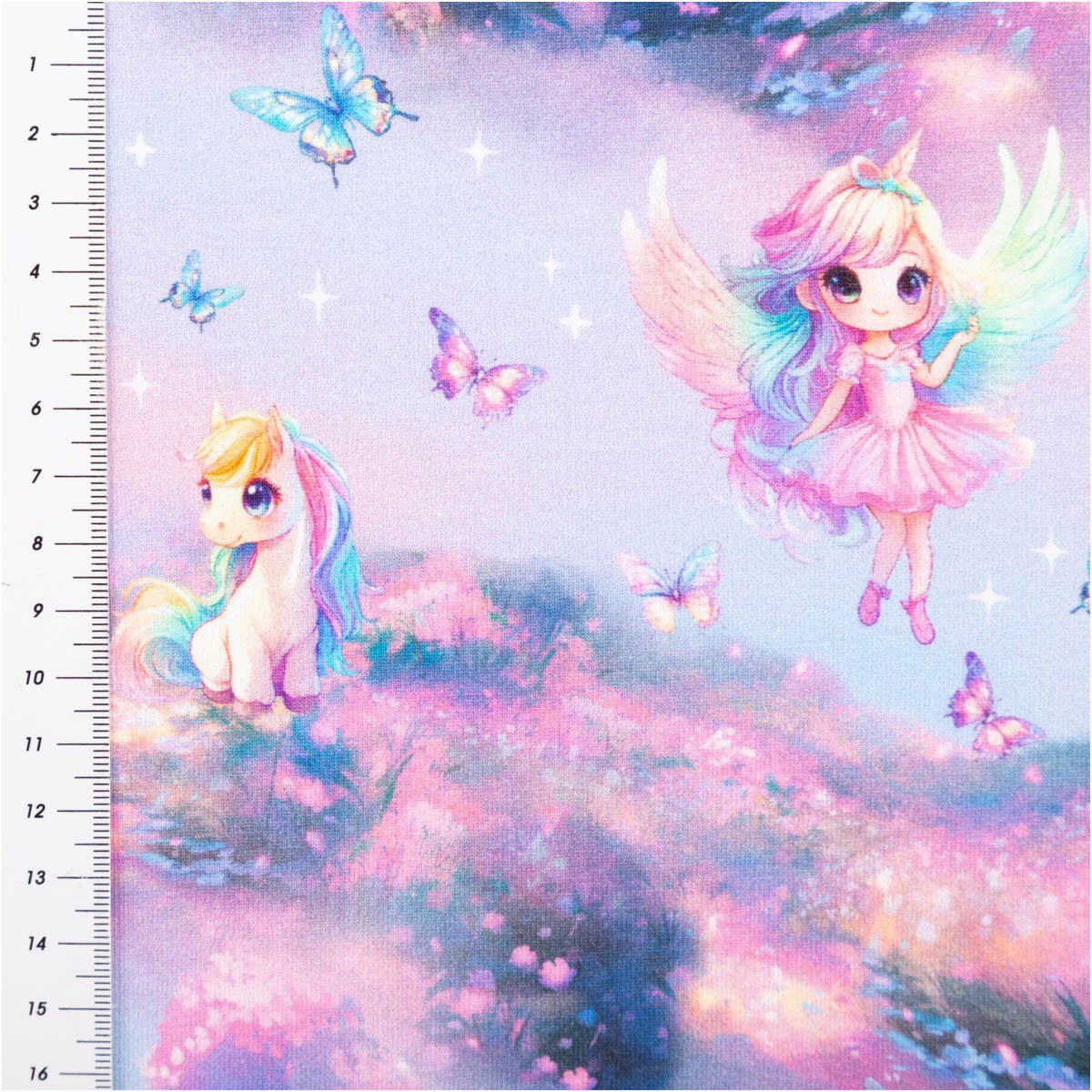 SCHÖNER LEBEN. Stoff  Stoff Meterware French Terry Sommersweat rosa blau 1,45m, atmungsaktiv