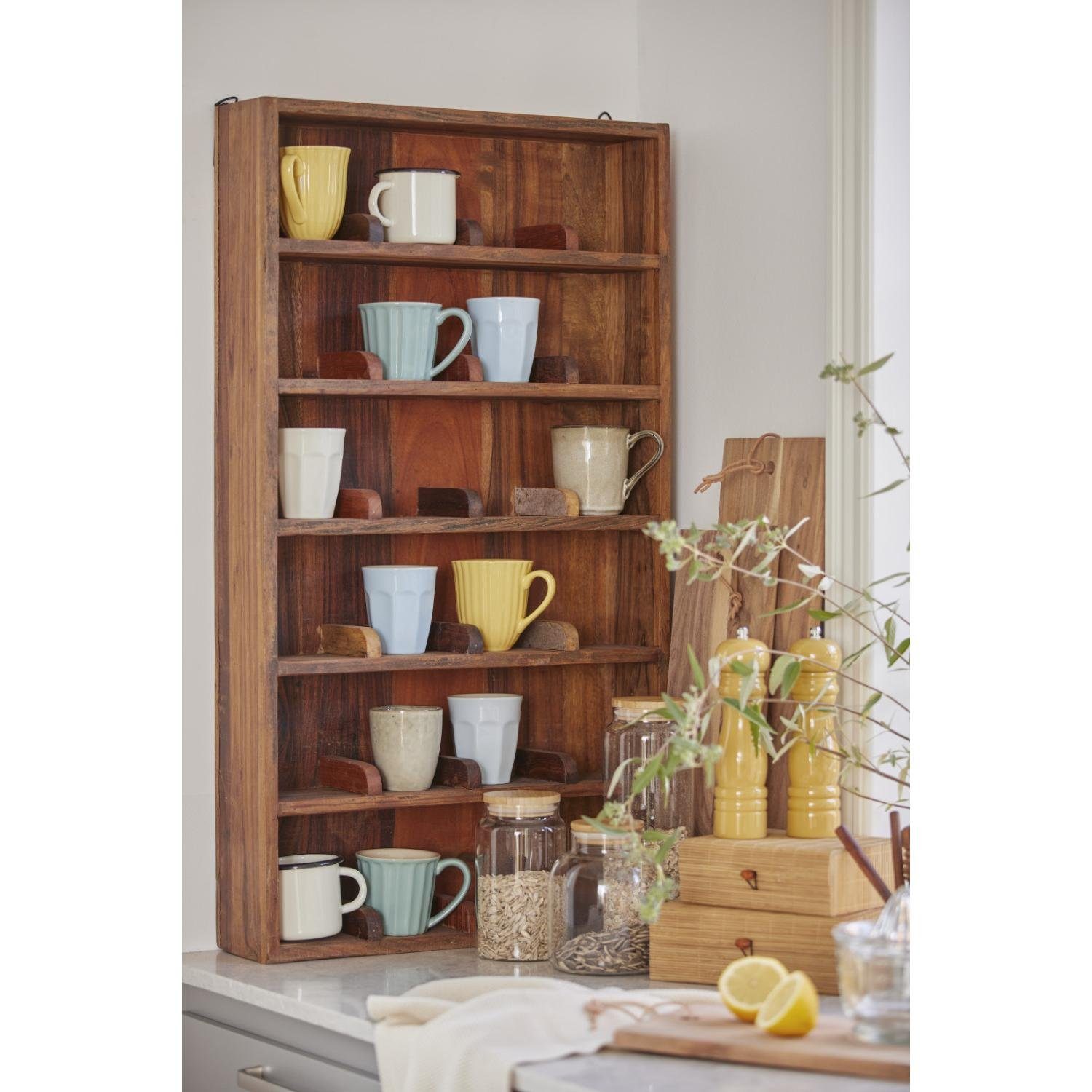 Ib Laursen Regal Ib Laursen Wandregal mit 6 Ablagen mit Fachteilern Unika (50x89x12cm)