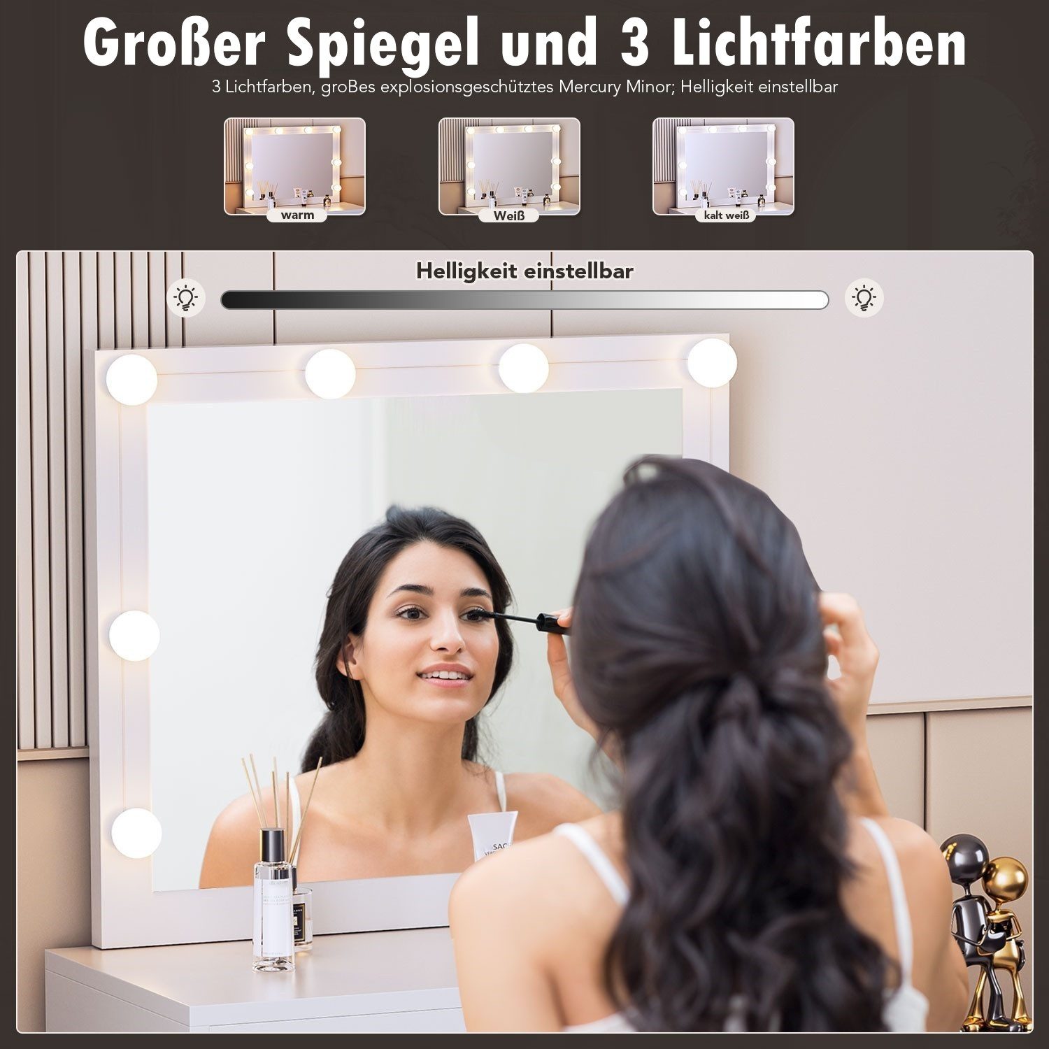 OULENBIYAR Schminktisch Schminktisch Schlafzimmer mit Spiegel günstig online kaufen