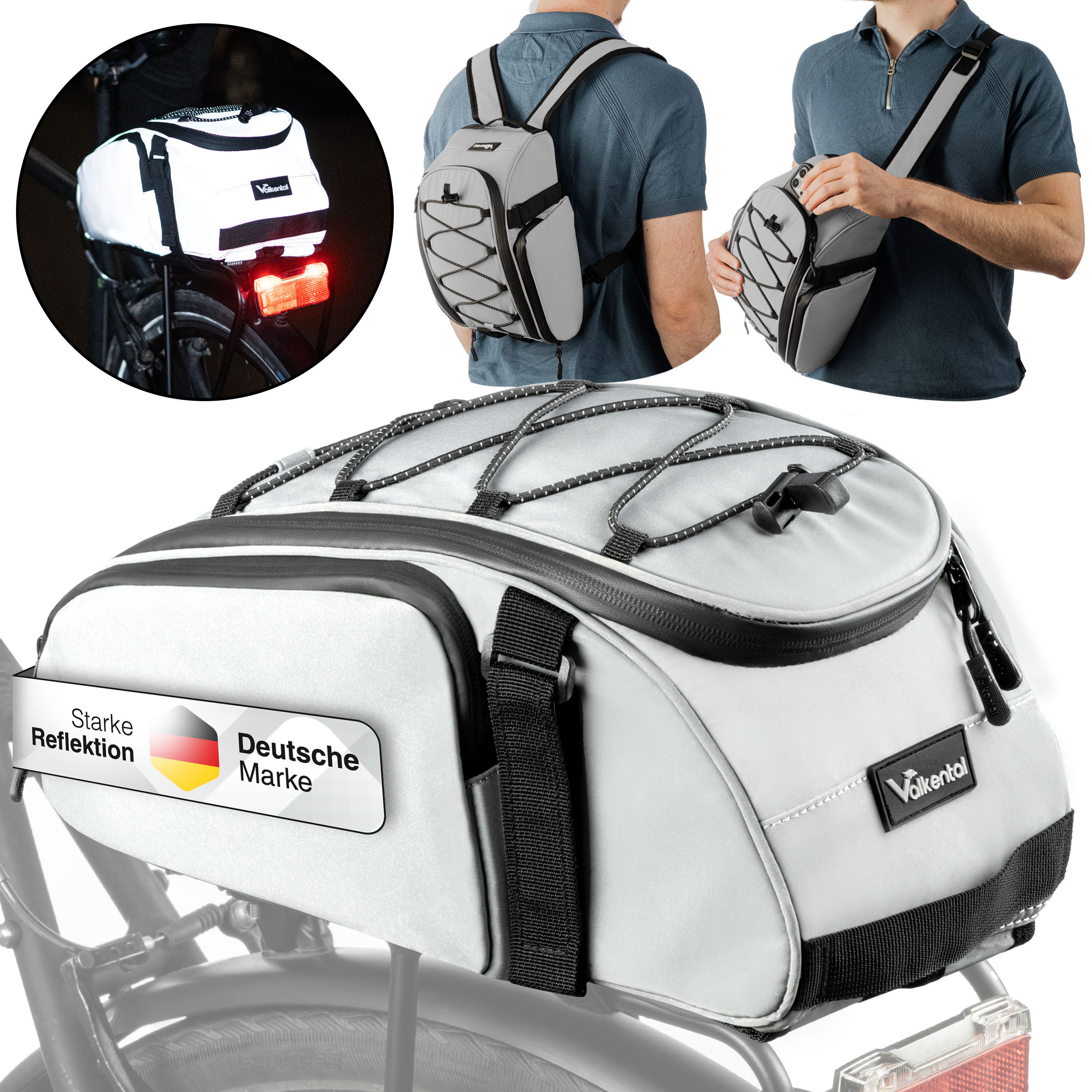 Gepäckträgertasche 3in1 Fahrradtasche Trunk Bag
