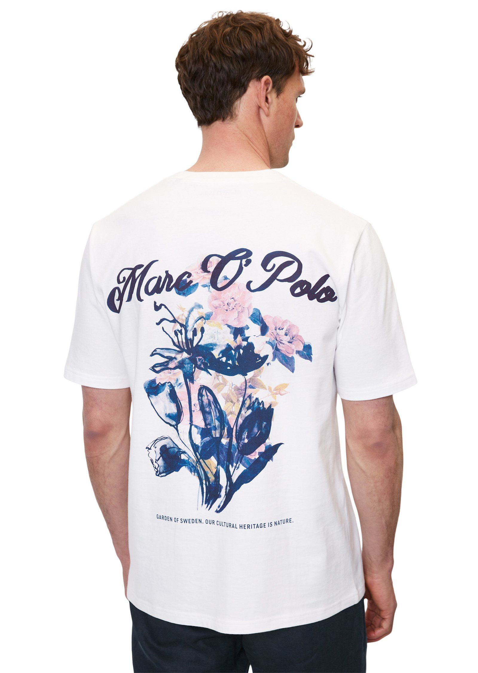 Marc O'Polo floralem T-Shirt Rückenprint mit