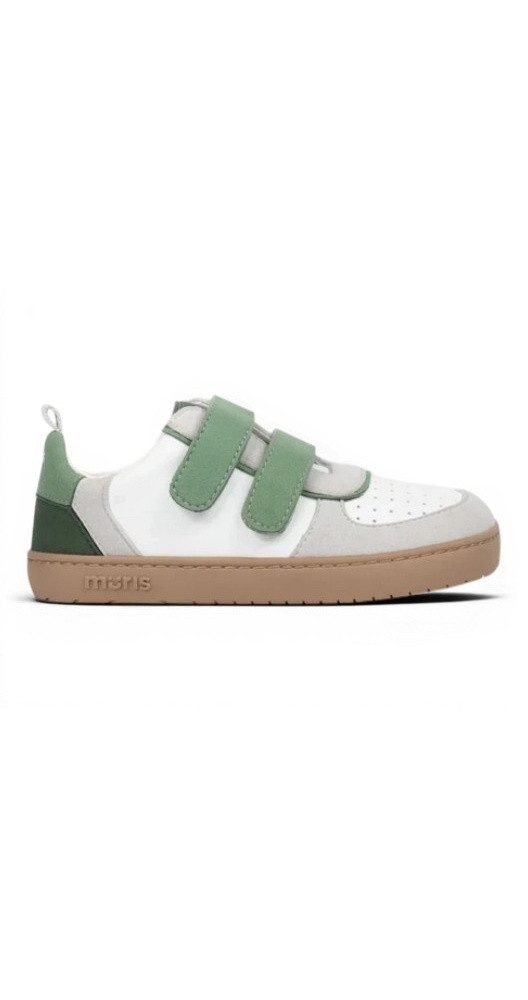 Muris Barfussschuhe Petra Junior weiss/grün Kinder Sneaker