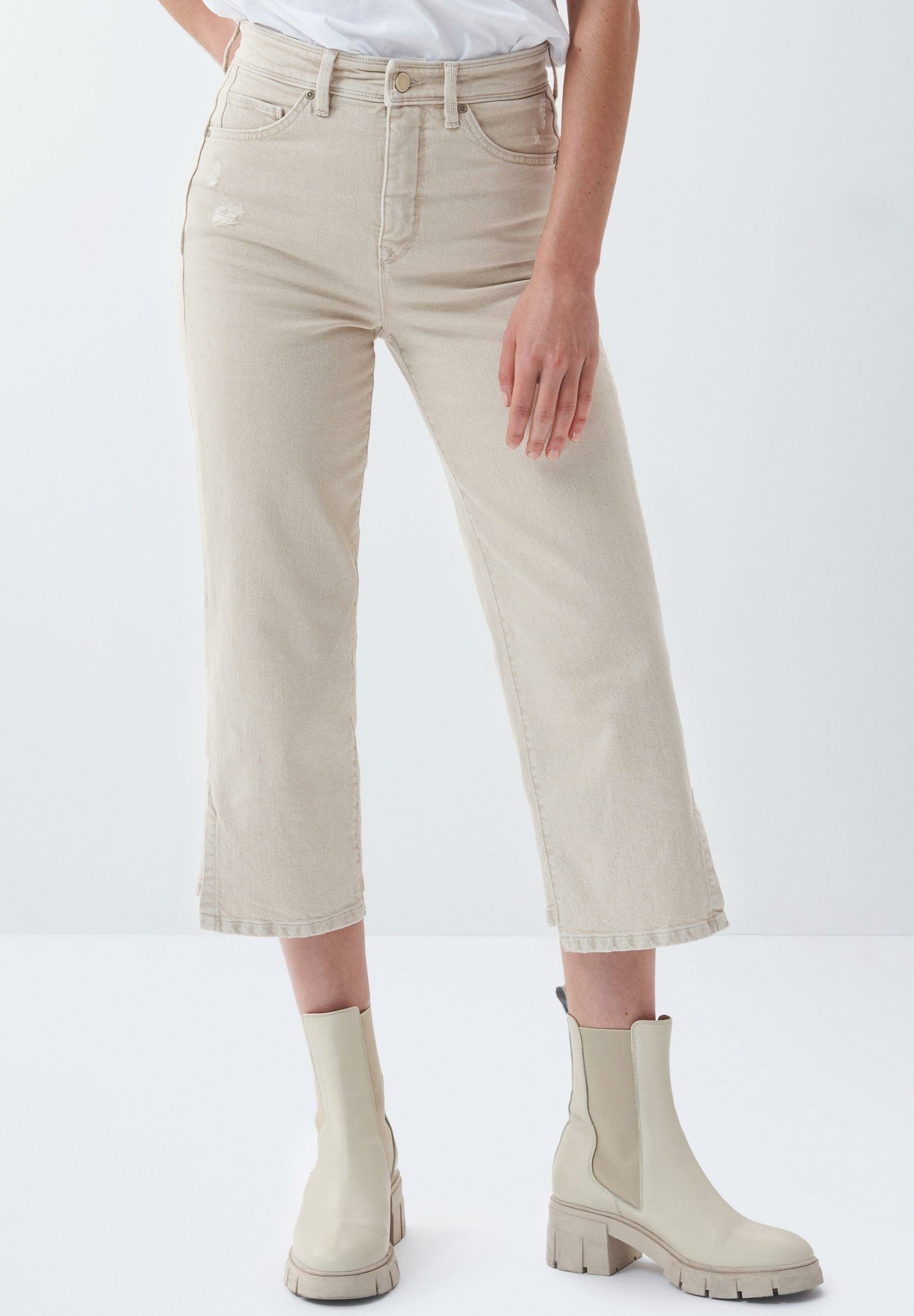 Damen Hosen Salsa Shorts SECRET GLAMOUR Jeans, Push In, uni, denim