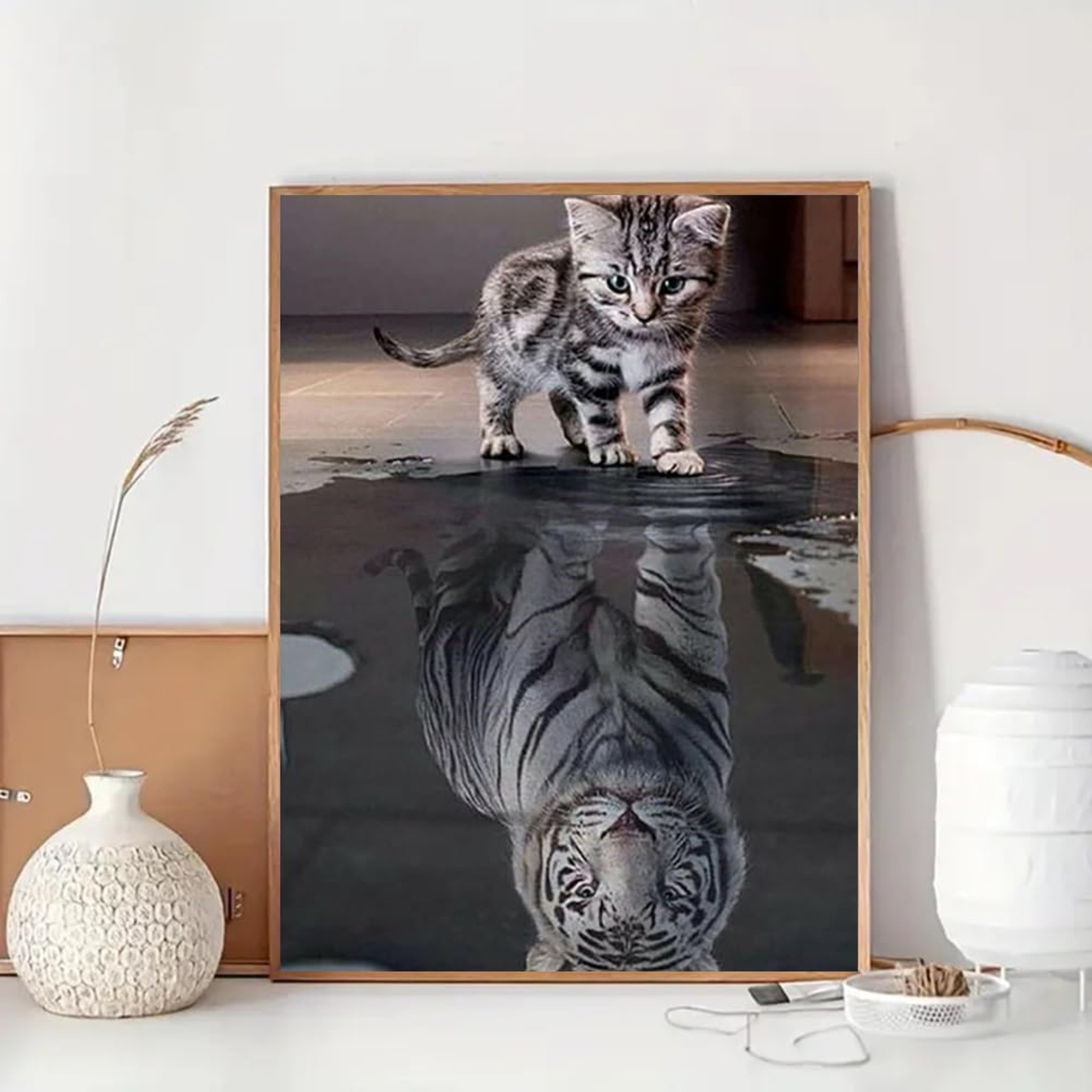 LA CUTE Malen nach Zahlen 5D Diamant Painting Set DIY-Dekoration Katze Spie günstig online kaufen