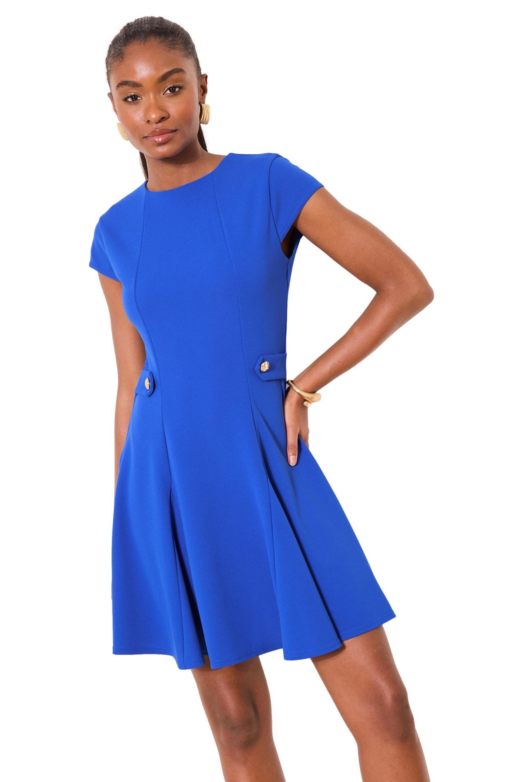 LIPSY Skaterkleid Lipsy Skater-Minikleid mit seitlichen Knöpfen (1-tlg)