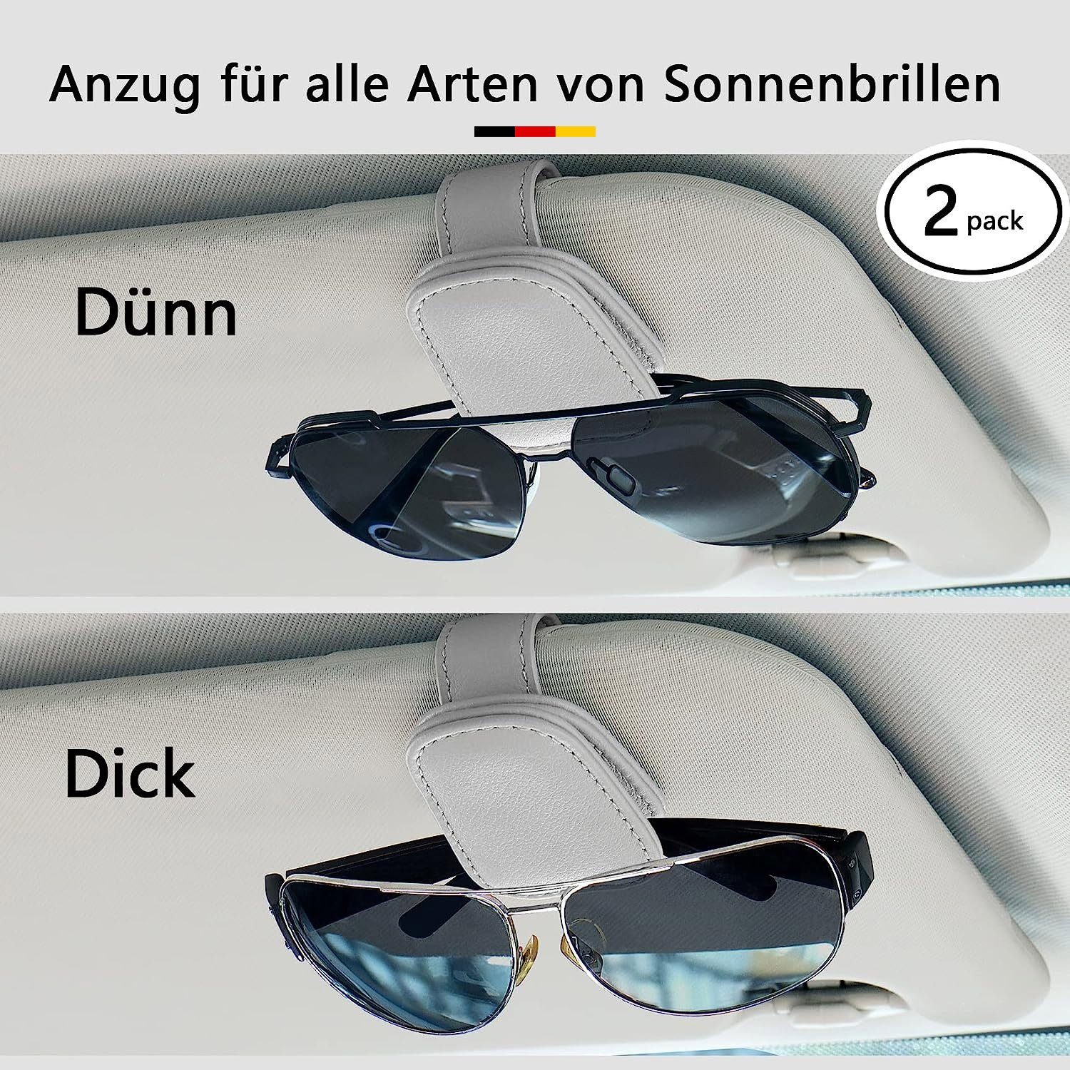 umorismo Brillenhalter für Auto Sonnenblende 2 Stück Auto