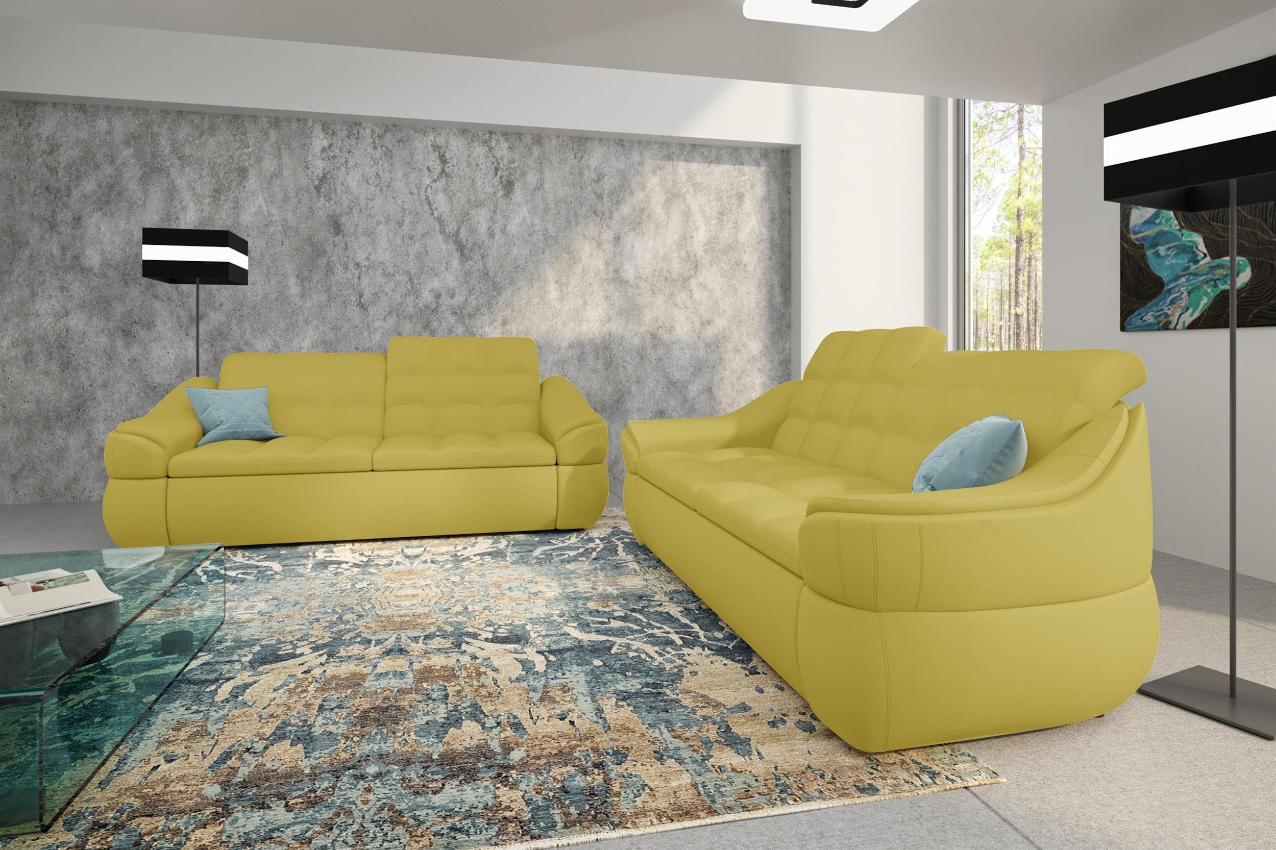 Design, 2x2-Sitzer Alisa, bestehend Modern Sofa, in Europa aus Stylefy (2-tlg), made (Set Polstergarnitur