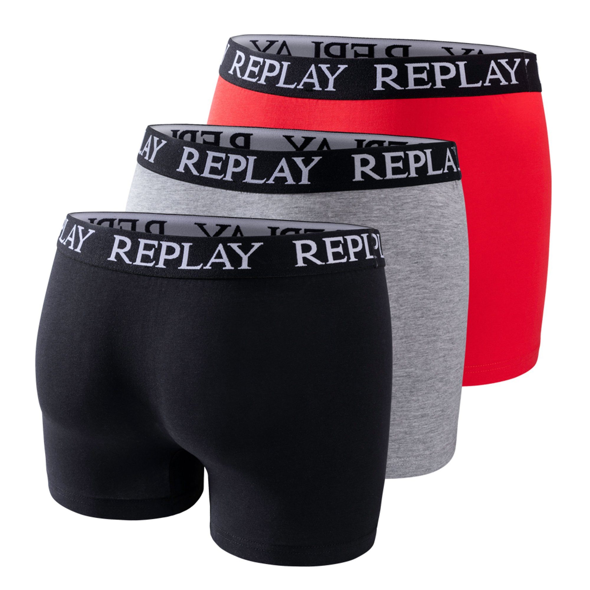 Replay Boxer Herren Boxershort 6er Pack Baumwollmischung (Packung, 6er Pack)
